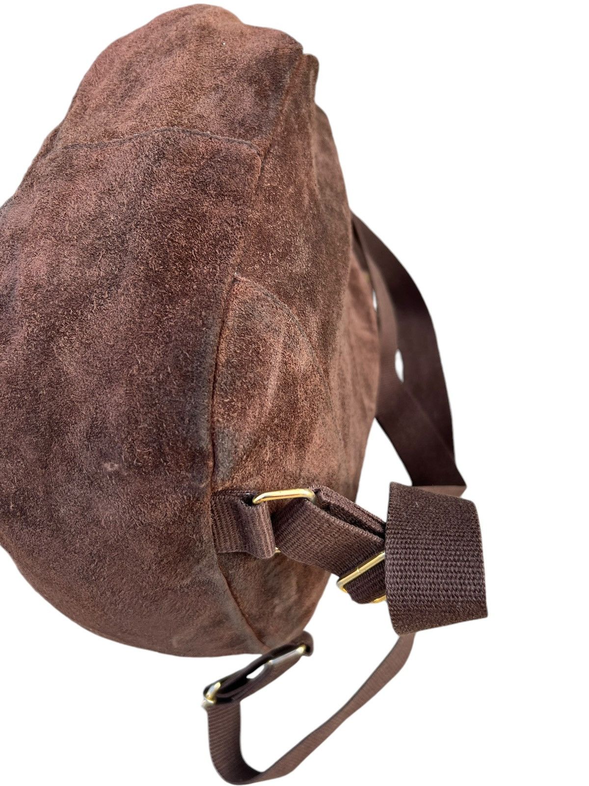 Leather Vintage 90s VIA DEMIZON Japan Suede Leather Backpack Bag Size ONE SIZE - 13 Thumbnail
