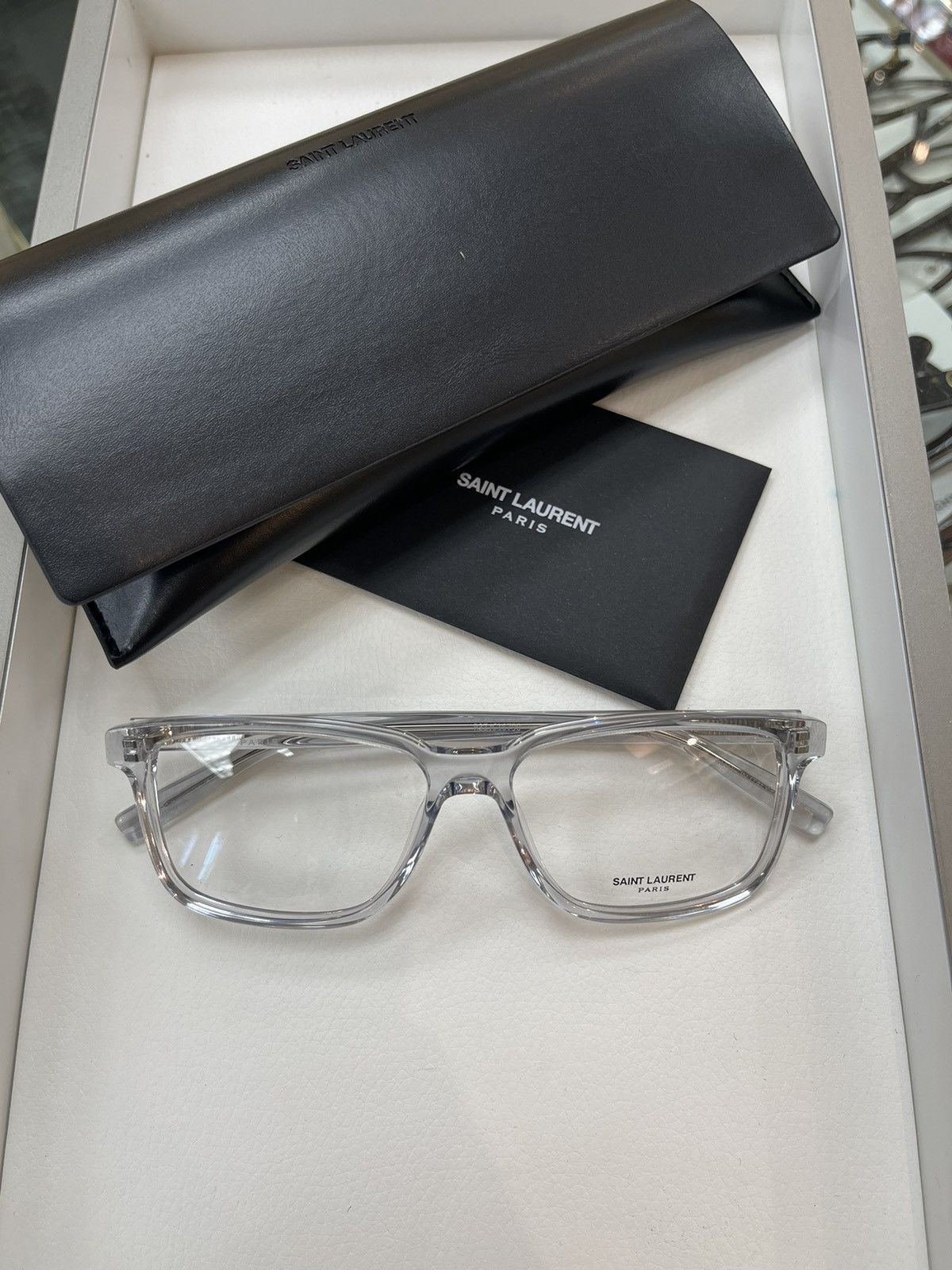 NEW Saint Laurent SL458 Clear Transparent Glasses Eyeglass