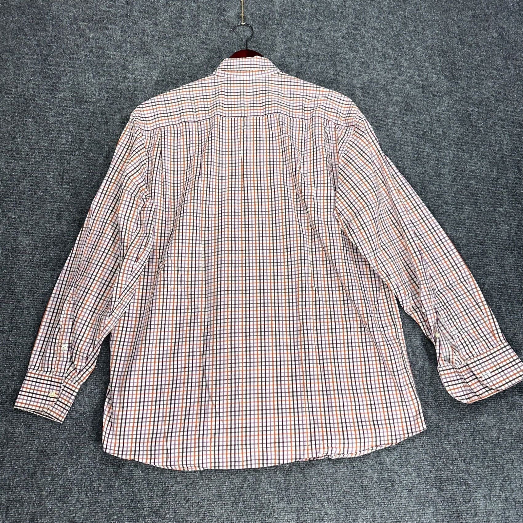 Vintage St Croix Shirt Button Up Orange Purple Plaid Cotton Long Sleeve Mens Large Size US L / EU 52-54 / 3 - 7 Thumbnail