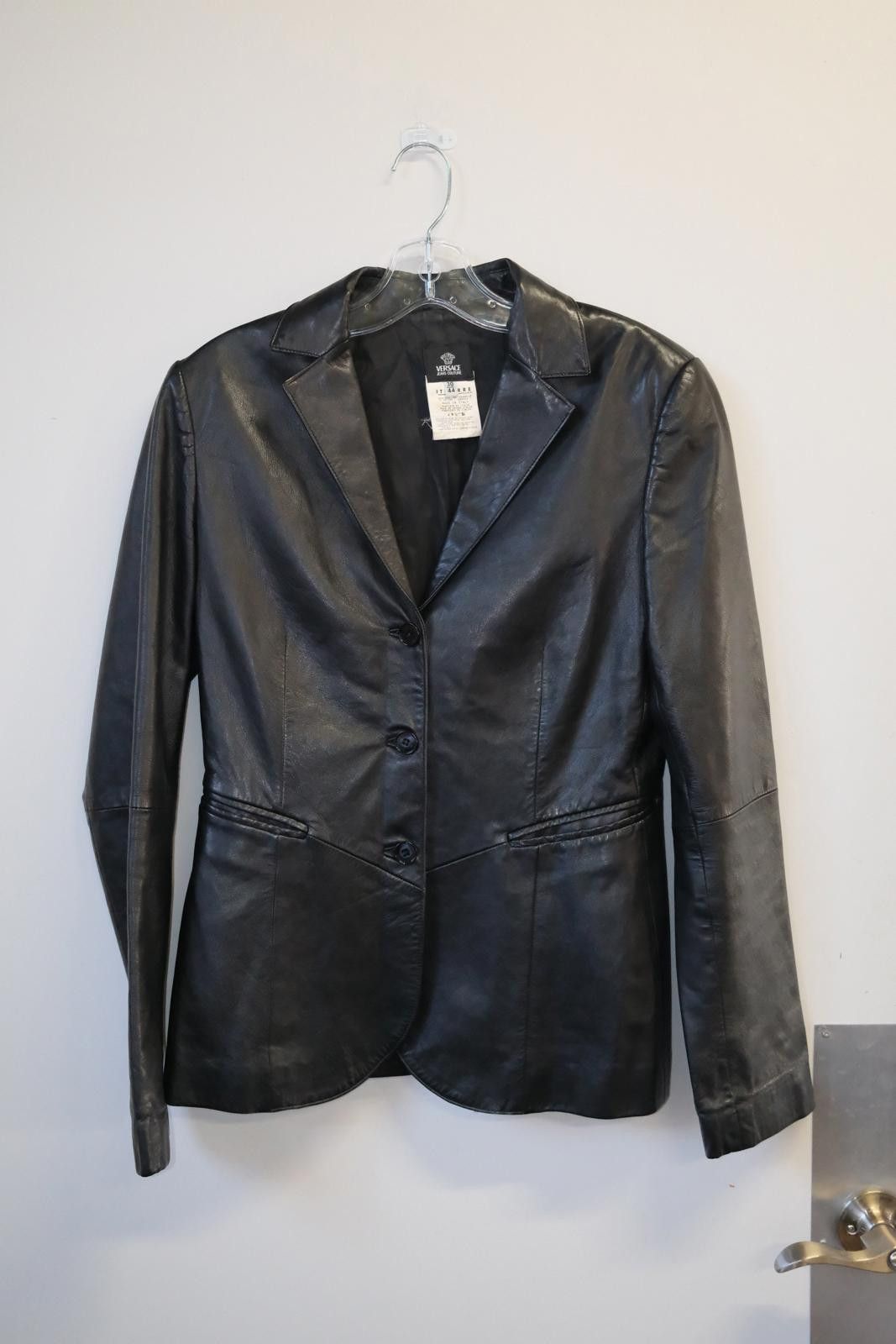 Versace 90's Versace Jeans Couture Leather Blazer Jacket Size ONE SIZE - 1 Thumbnail