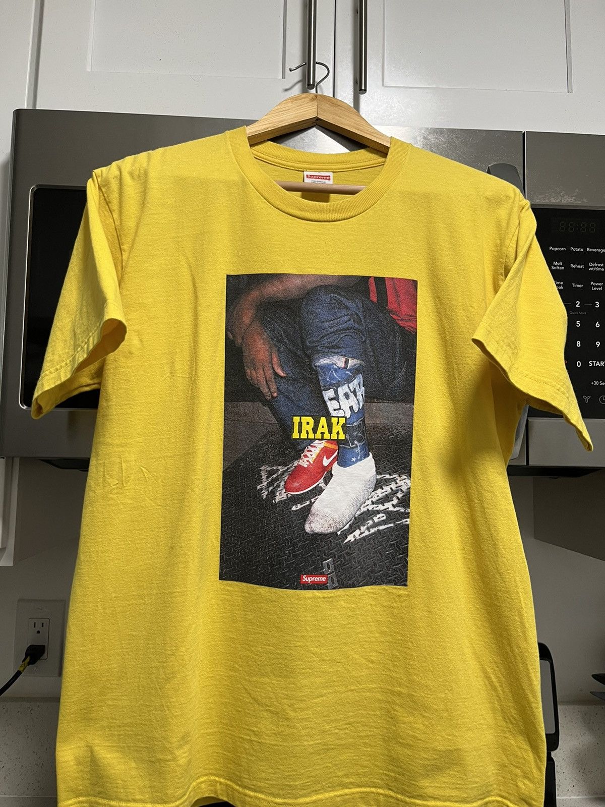 Supreme SUPREME IRAK CAST TEE SHIRT YELLOW SIZE MEDIUM/LARGE FW22