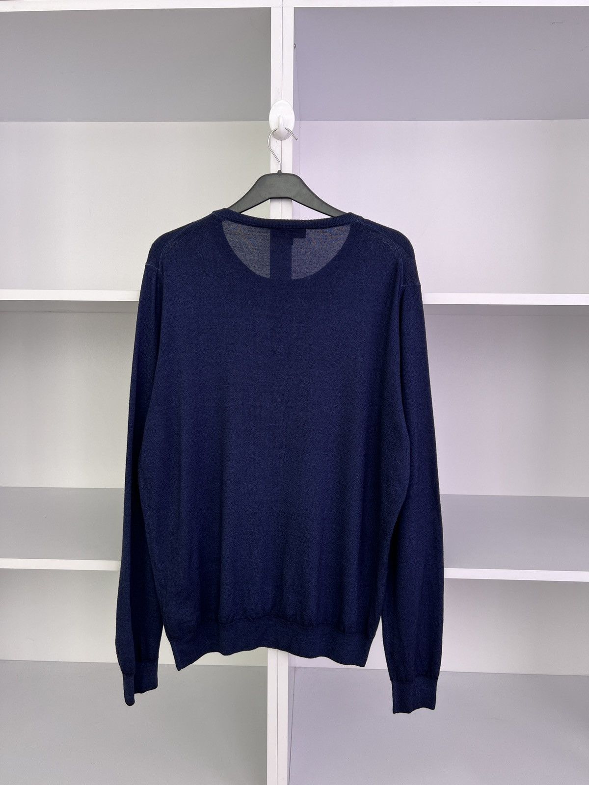 Canali × Designer × Vintage Vintage Canali Wool Navy Jumper Size US L / EU 52-54 / 3 - 17 Thumbnail