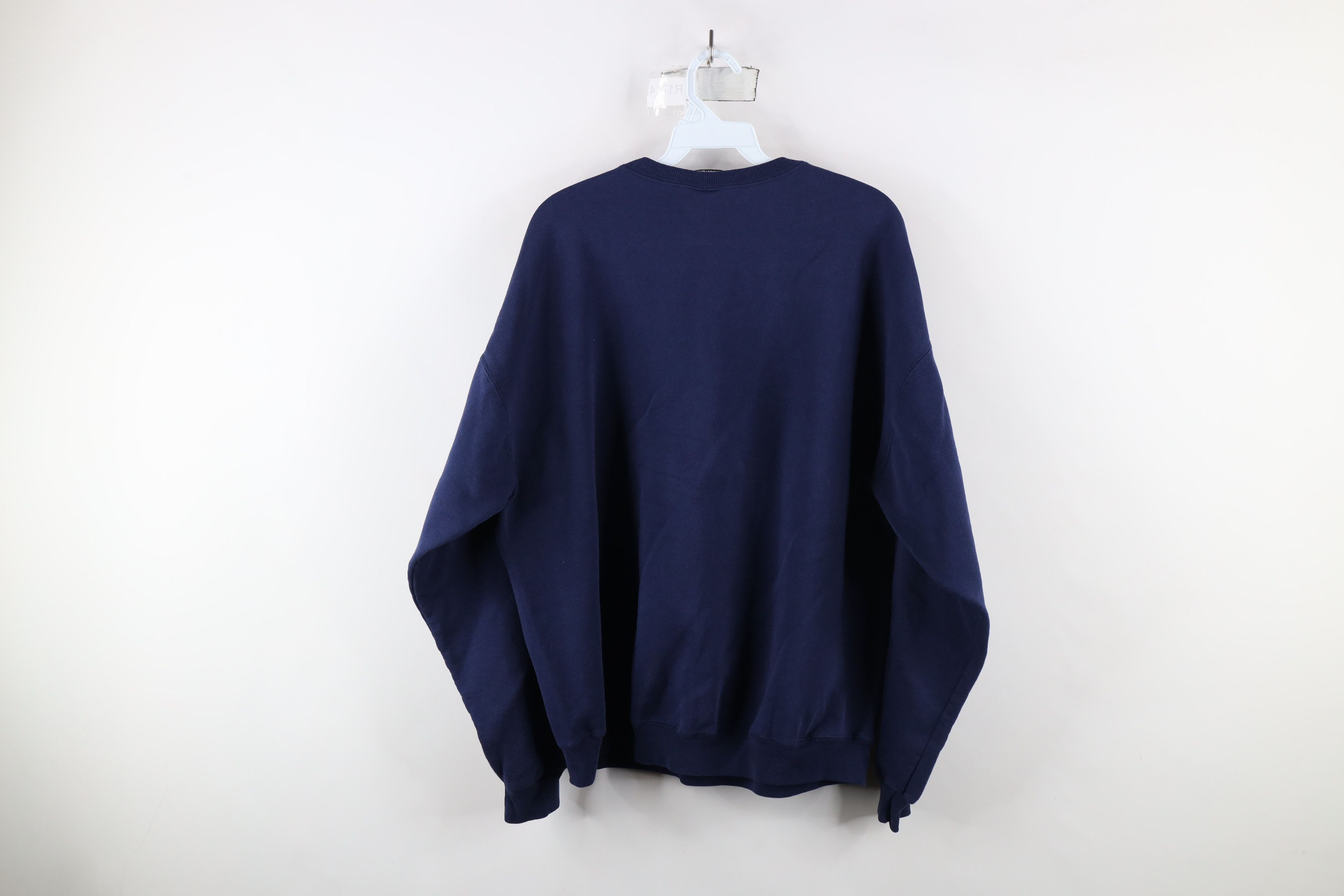 Starter × Vintage Vintage 90s Starter Spell Out Crewneck Sweatshirt Navy Blue Size US XL / EU 56 / 4 - 10 Thumbnail