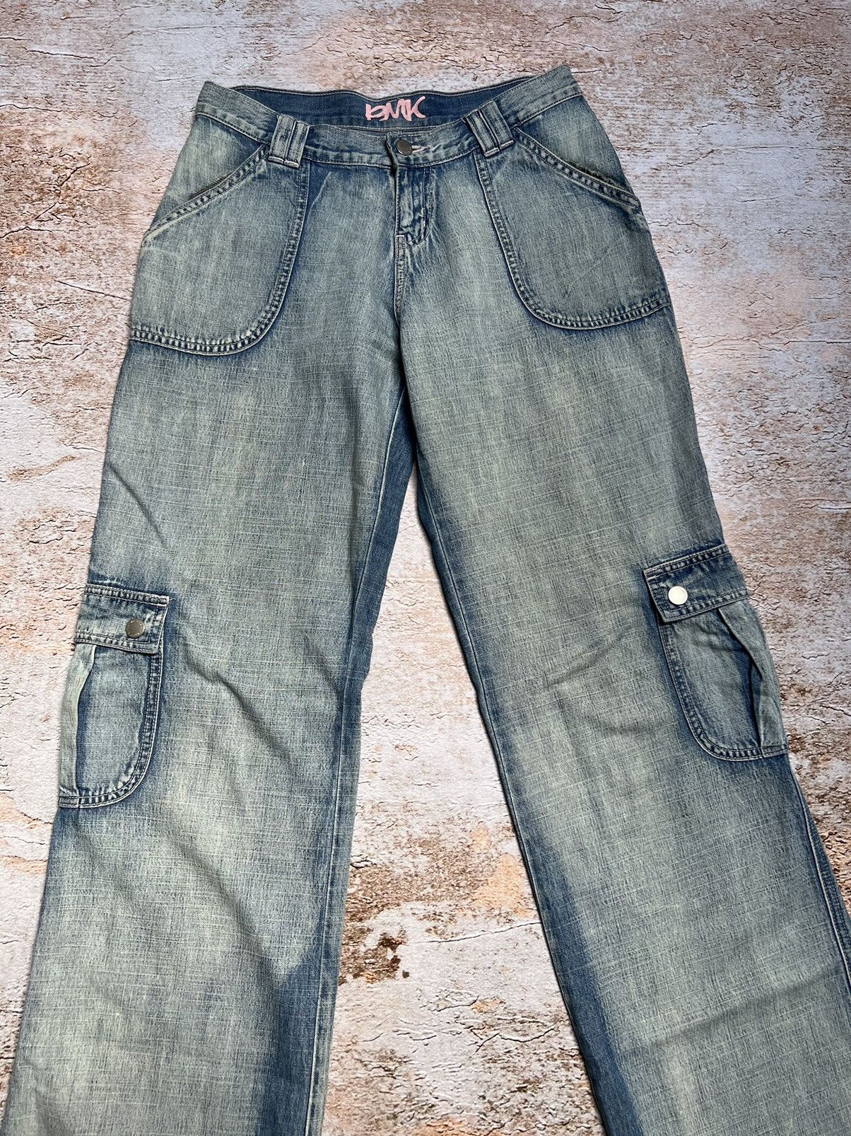 Japanese Brand × Vintage Vintage Japanese cargo washed flare jeans Size 28" / US 6 / IT 42 - 4 Thumbnail