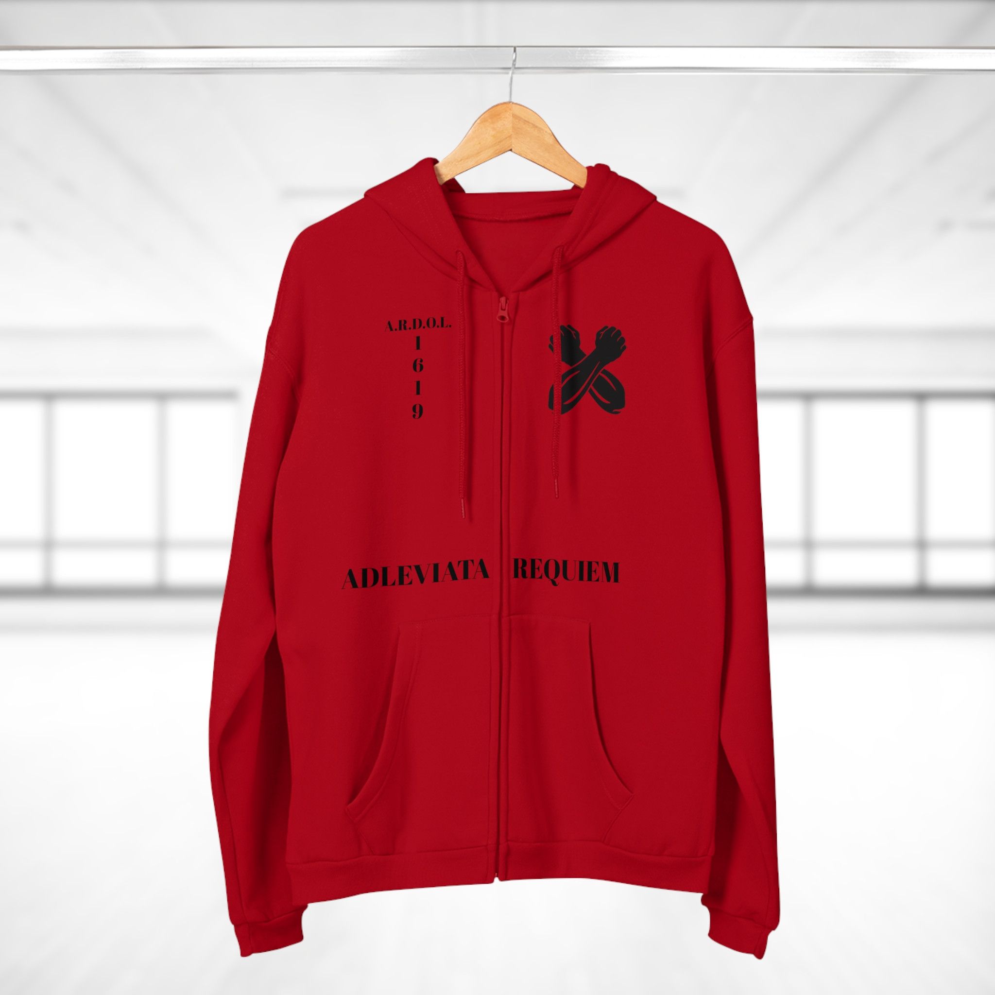 Vintage Red Vintage "Liberation" Zip Up Hoodie Size US L / EU 52-54 / 3 - 3 Thumbnail