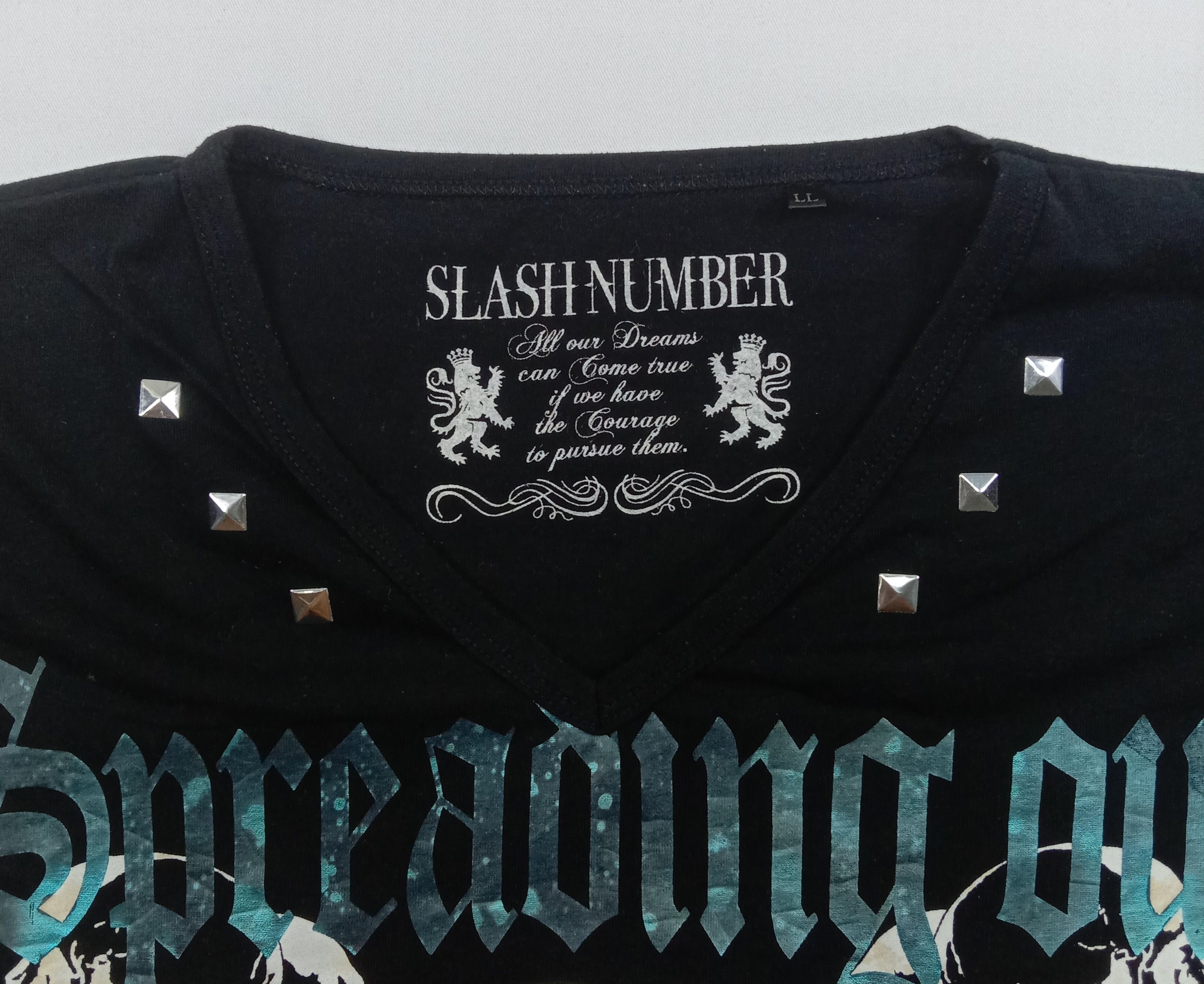 Japanese Brand Vintage Slash Number Punk Skulls T shirt Size US M / EU 48-50 / 2 - 7 Thumbnail