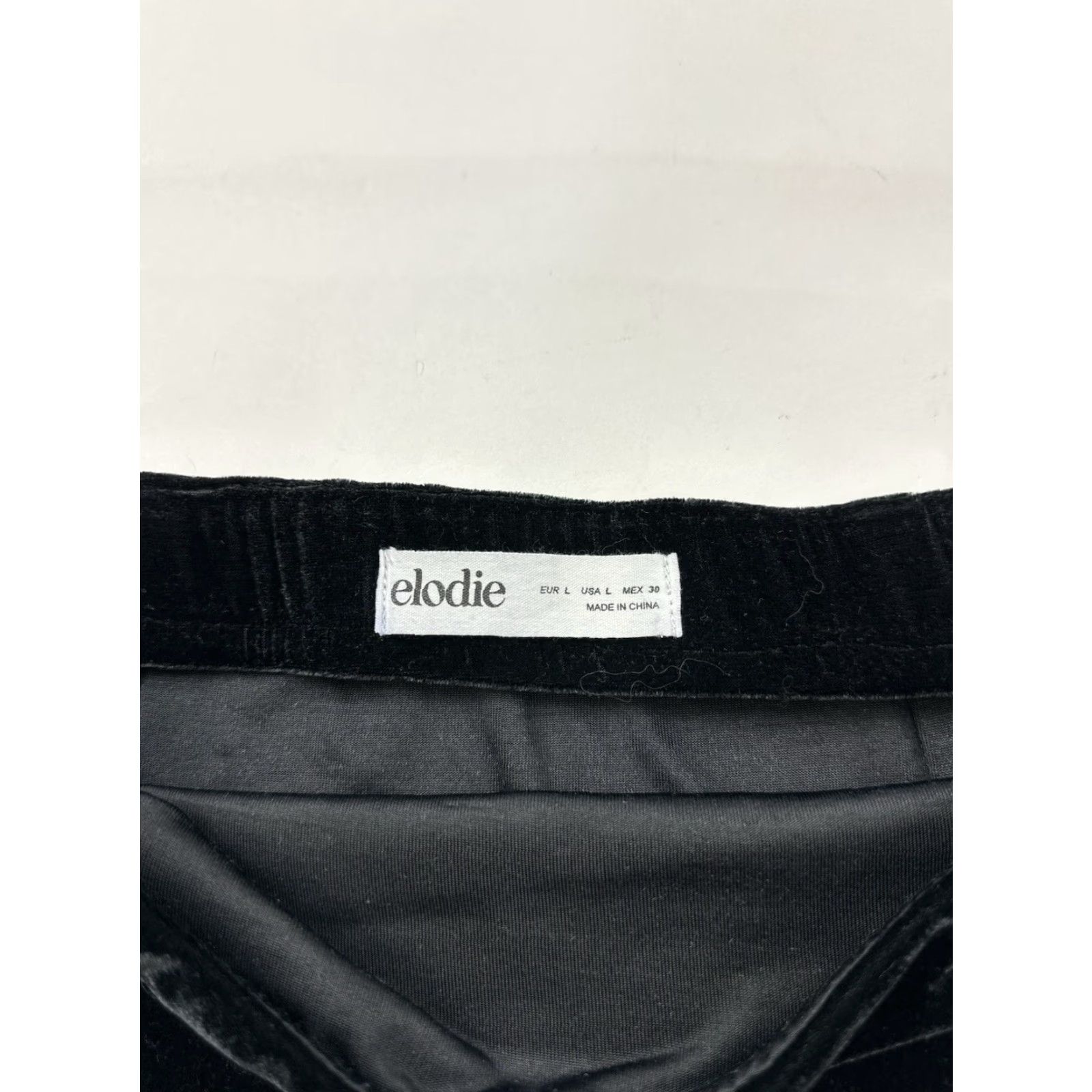 Vintage Elodie Skirt Women L Black Velvet Mini Slit Stretch All Seasons - Womens, Skirt, Velvet, Mini, Black, Elodie, L Size 36" / US 14 / IT 50 - 3 Thumbnail