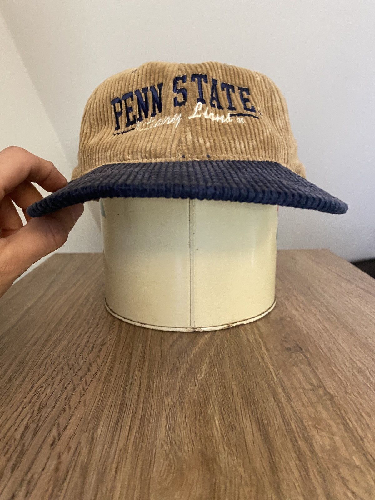NCAA Vintage 80’s Penn State Nittany Lions Thick Corduroy Cap Hat Size ONE SIZE - 4 Thumbnail