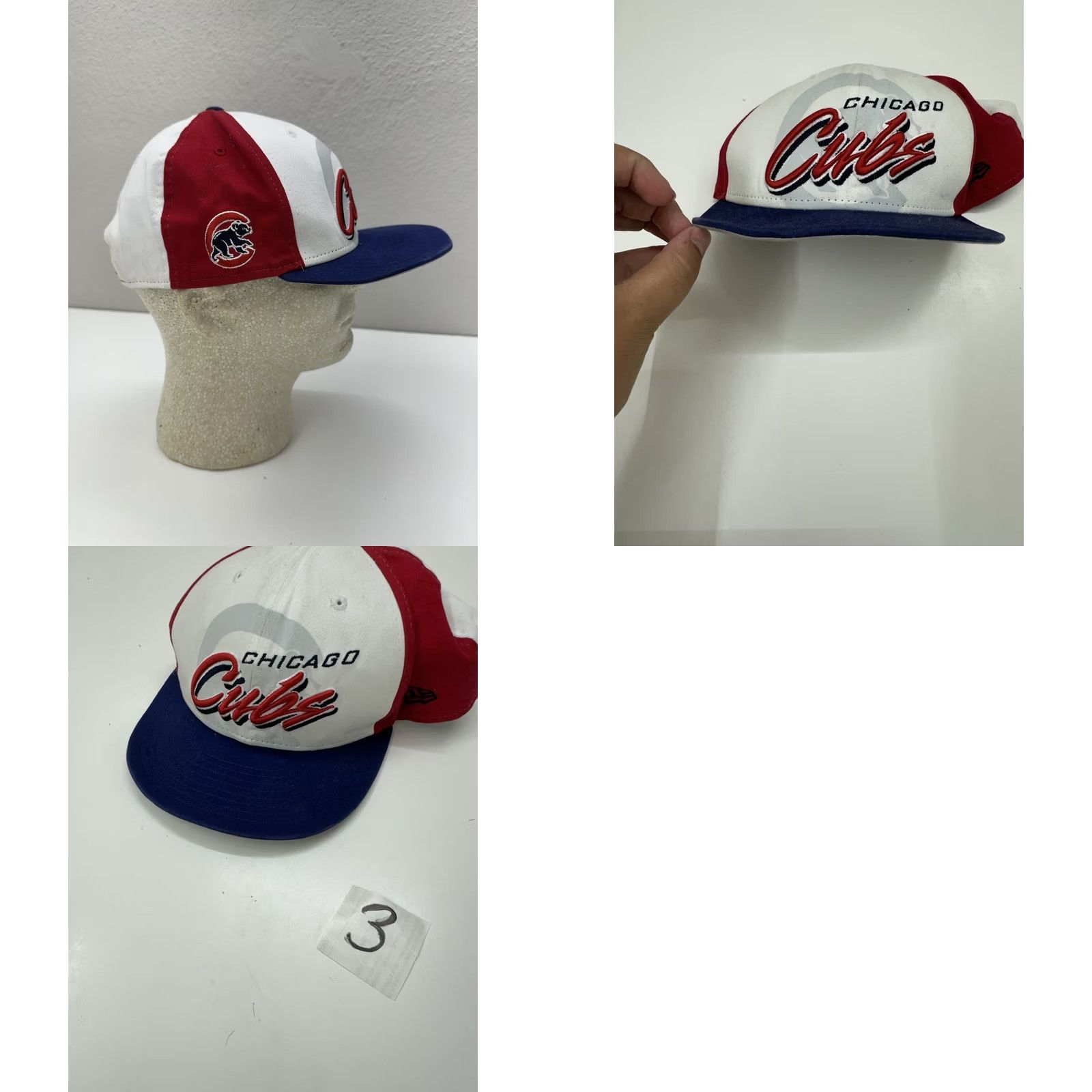 New Era New Era MLB Genuine Merchandise Snapback Hat Chicago Cubs Adjustable Medium/Large Red Men Baseball Cap Size ONE SIZE - 8 Thumbnail