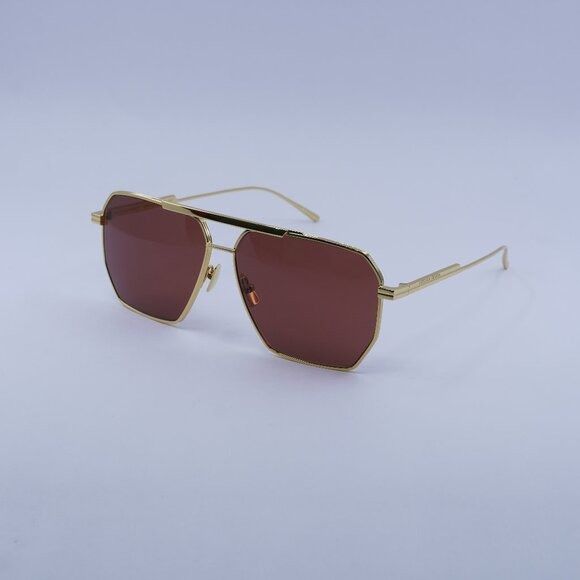 Bottega Veneta 🕶️ New Bottega Veneta BV1012S 005 Sunglasses - Gold Frame Size ONE SIZE - 3 Thumbnail
