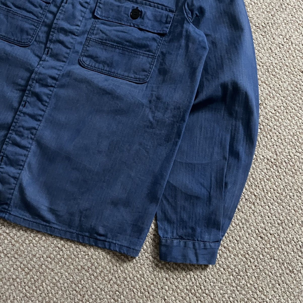 Vintage German herringbone hbt sun faded works vintage jacket Size US L / EU 52-54 / 3 - 7 Thumbnail