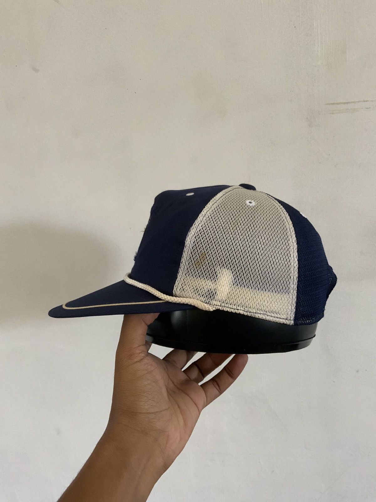 Japanese Brand Vintage Indigo K.H.B.H Trucker Hat Size ONE SIZE - 3 Thumbnail