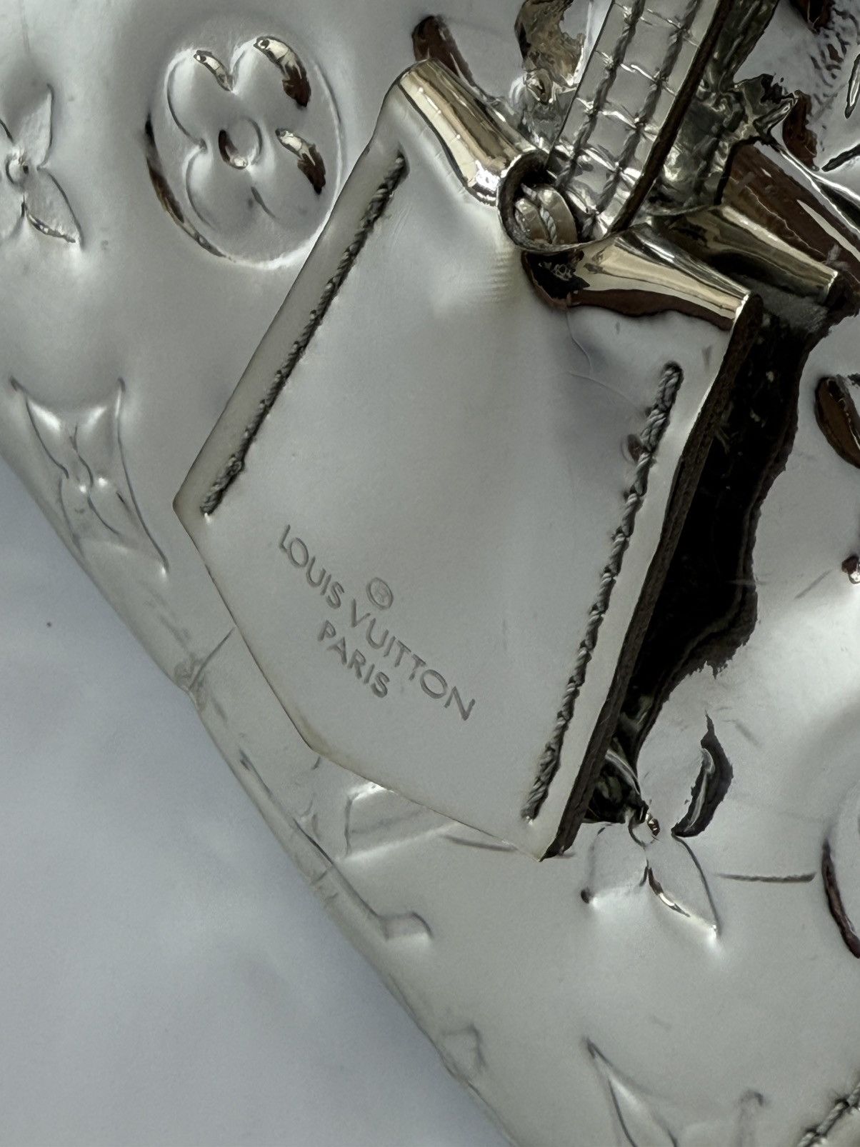 Louis Vuitton Louis Vuitton Limited Silver Monogram Miroir Speedy 30 Bag Size ONE SIZE - 11 Thumbnail