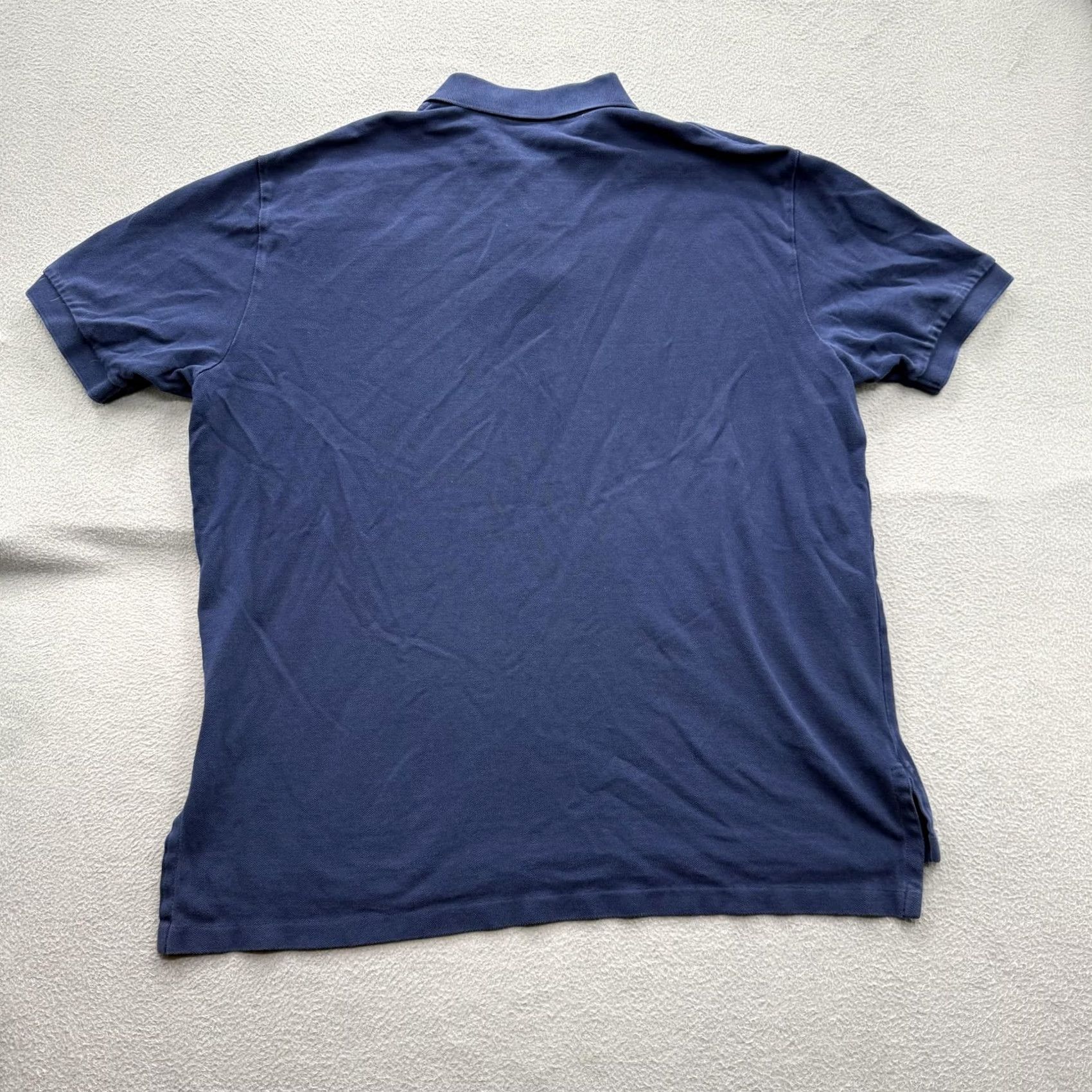 Polo Ralph Lauren Polo Ralph Lauren Polo Shirt Mens 2XL Blue Solid Cotton Pony Logo Top Casual Size US XXL / EU 58 / 5 - 2 Thumbnail