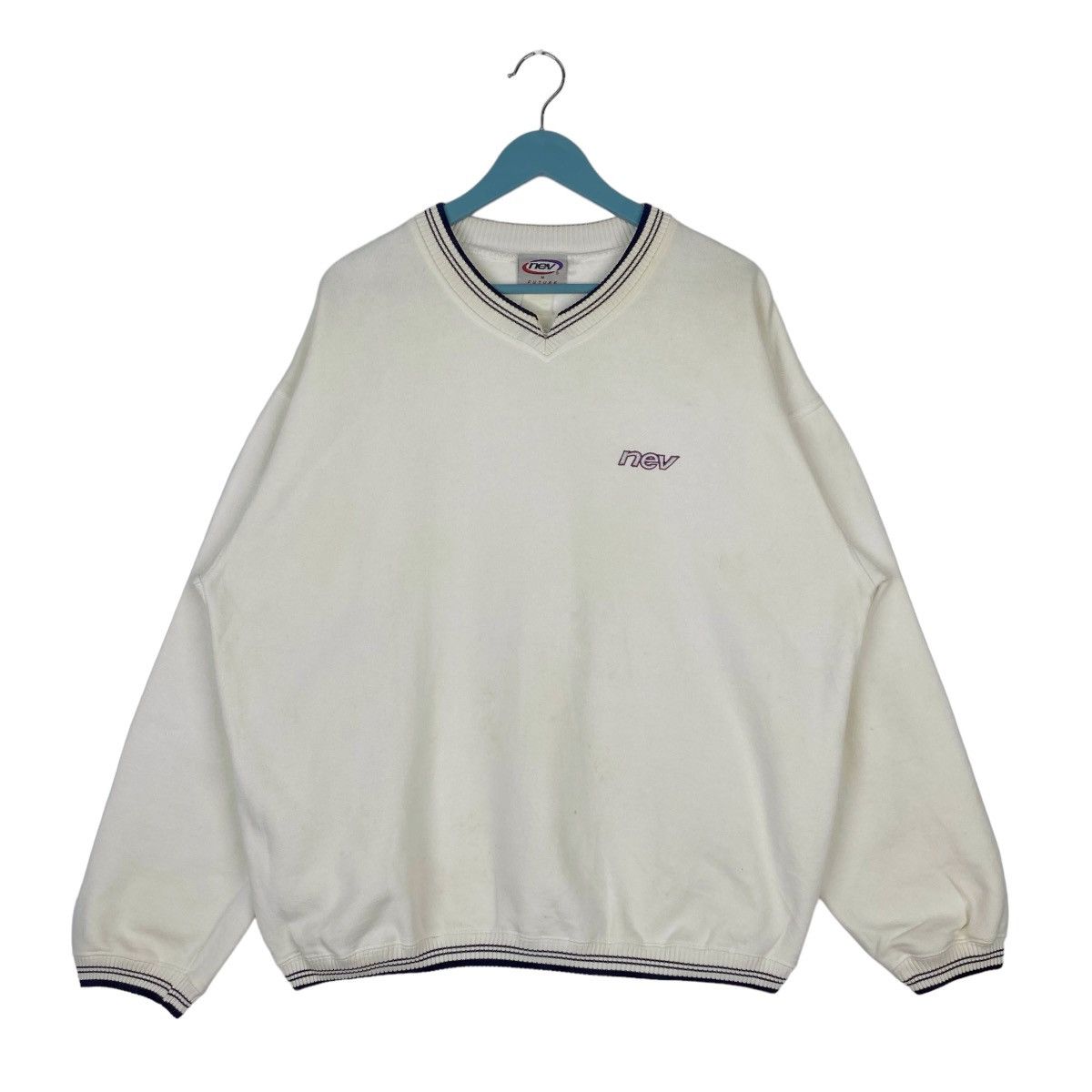 Designer × Vintage Nev Future Shapes Sweatshirt V Neck Pullover Jumper Size US M / EU 48-50 / 2 - 1 Thumbnail
