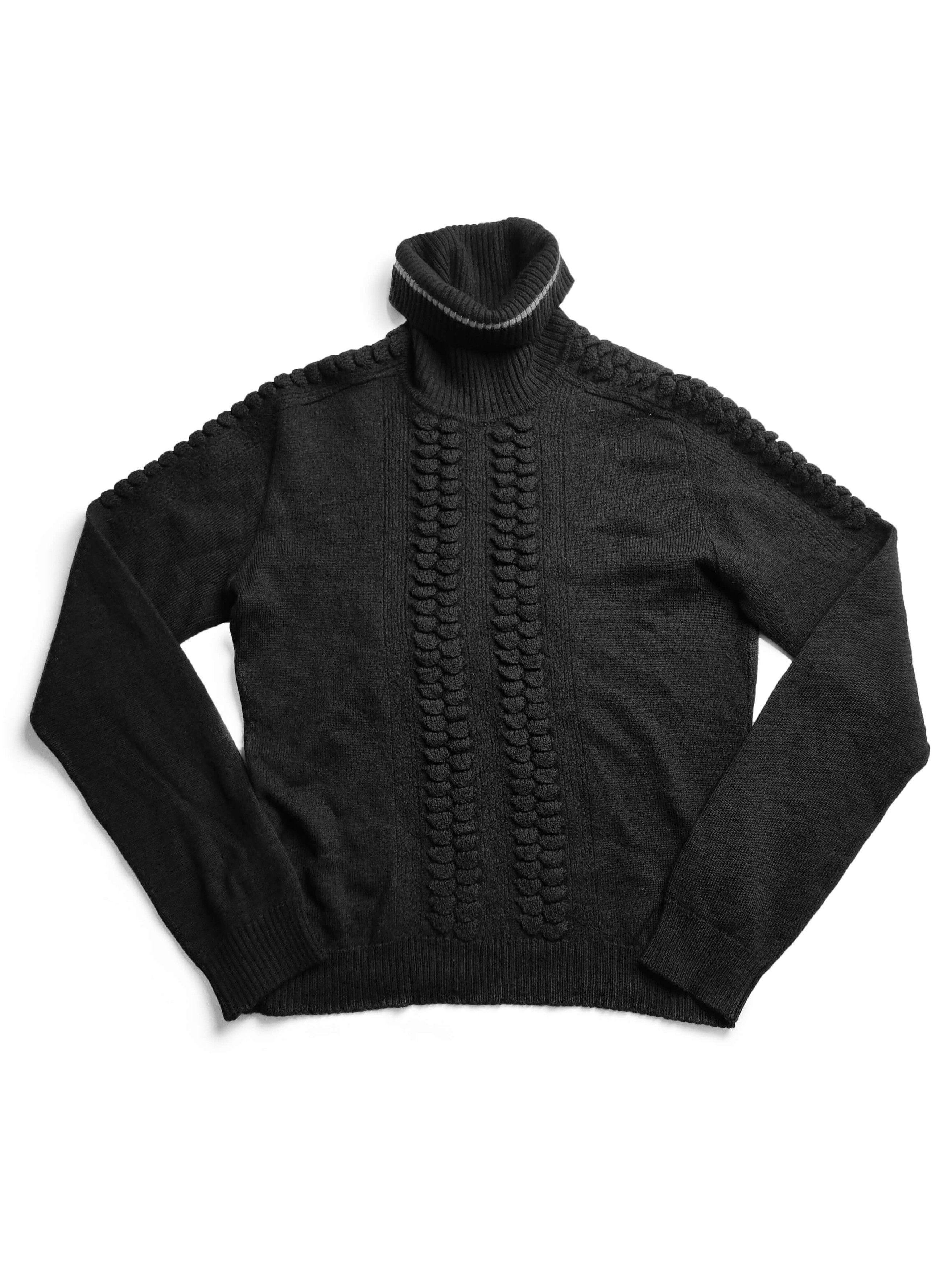 image of Roberto Cavalli 3D Texture Sweater in Black, Men's (Size Medium)
