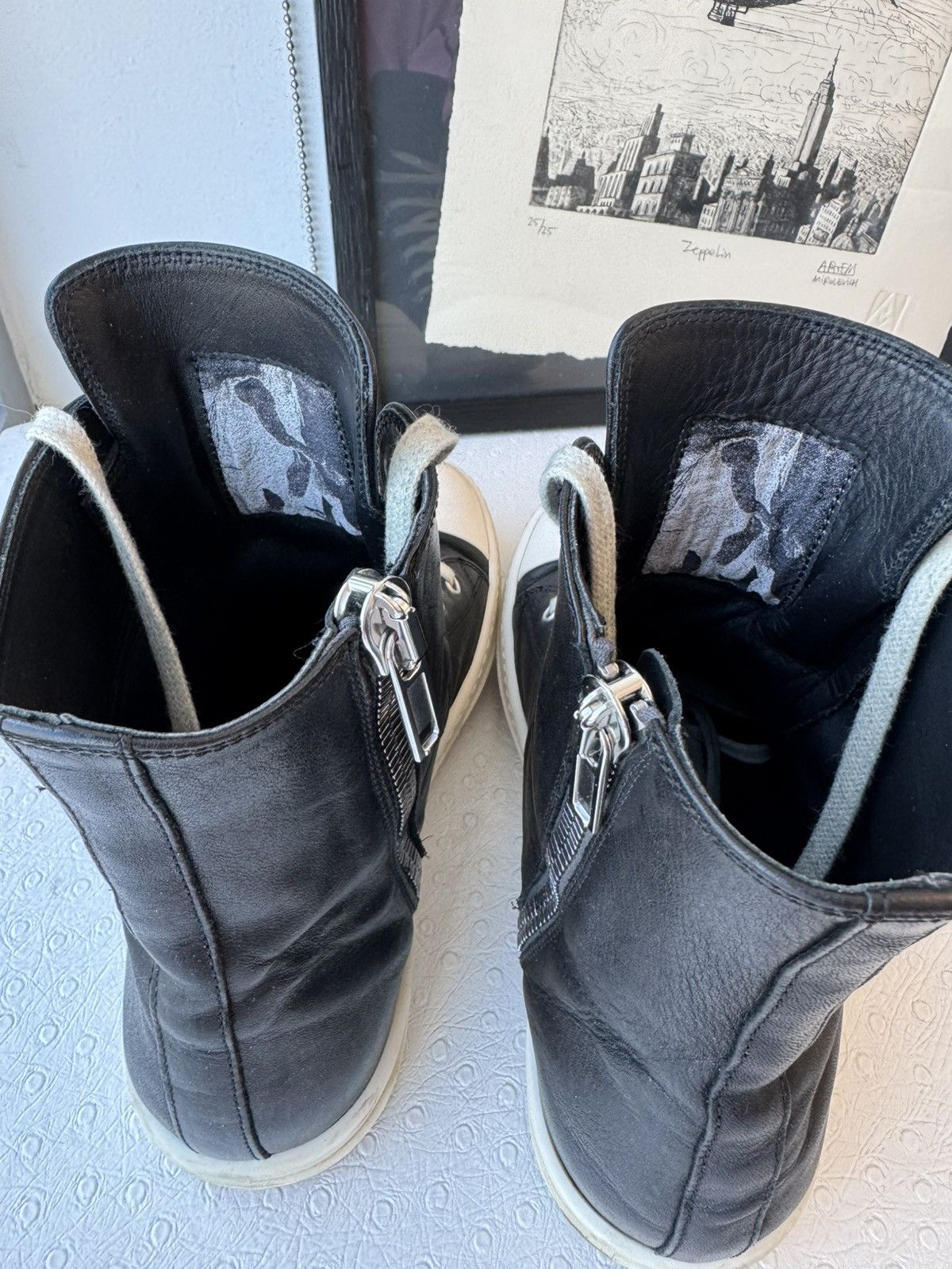 Rick Owens Rick Owens Ramones hi top sneakers Size US 8 / EU 41 - 3 Thumbnail