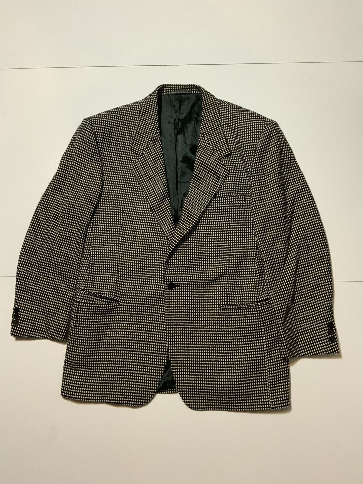 Versace Vintage V2 Versace Polka Dot Wool Evening Blazer Jacket Size 52R - 1 Thumbnail