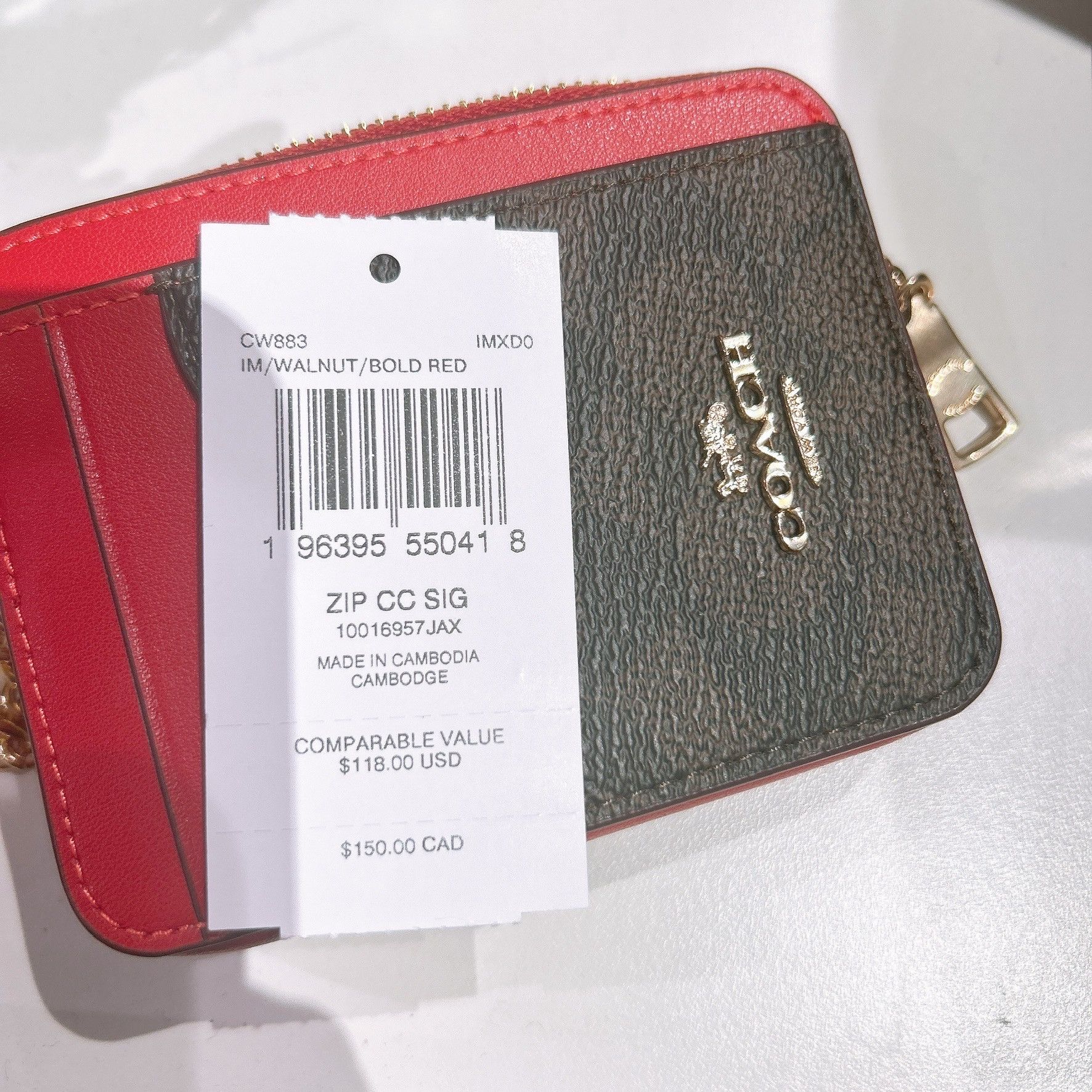Coach Coach Zip Card Case CW883 Size ONE SIZE - 4 Thumbnail