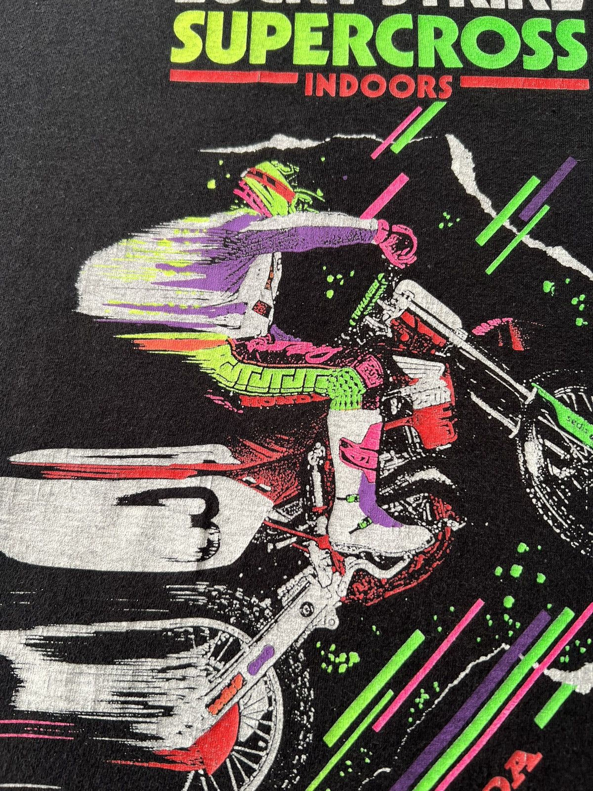 Vintage Vintage 90s Supercross Lucky Strike Honda Team Elf T-shirt Size US XL / EU 56 / 4 - 4 Thumbnail