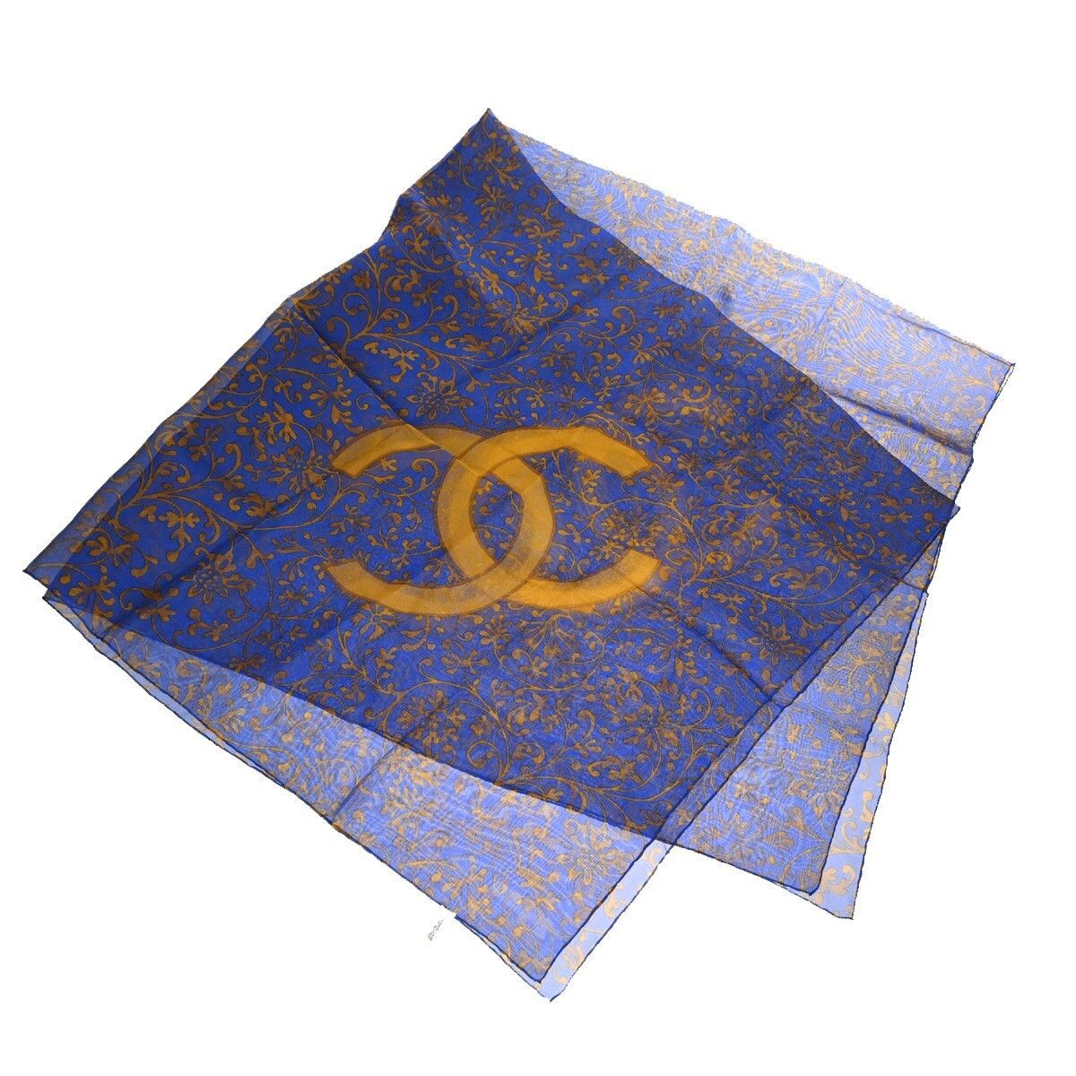 Chanel Chanel Scrunchie and Square Scarf Hair Tie Set Printed Silk Size ONE SIZE - 1 Thumbnail