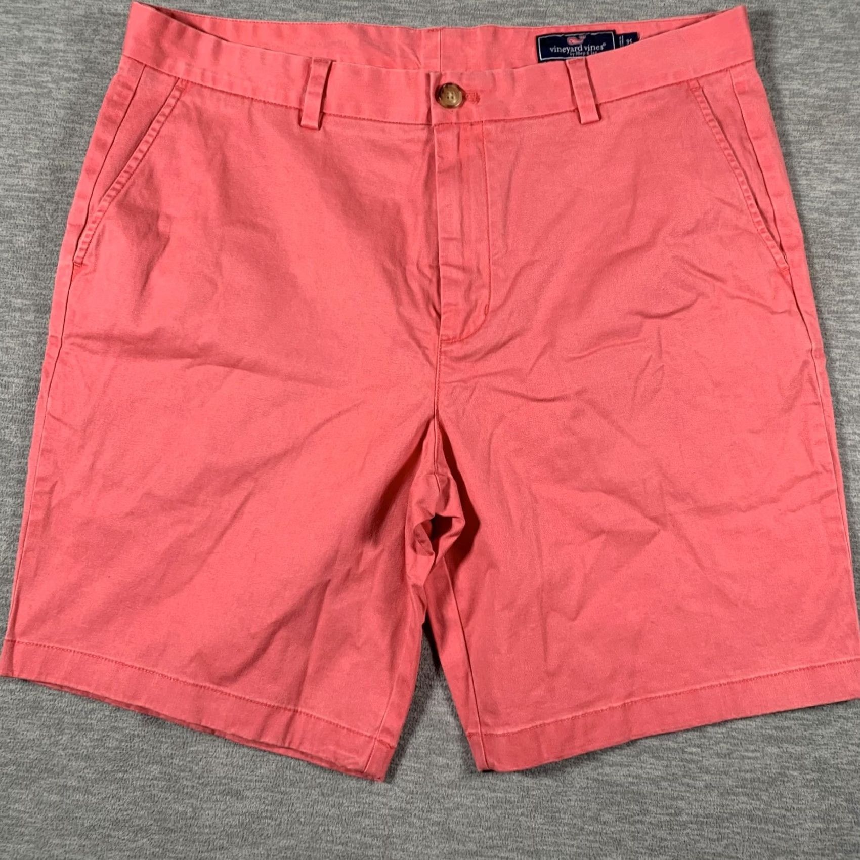 Vineyard Vines Vineyard Vines Shorts Mens 35 Pink Chino Stretch Flat Front Casual Summer Size US 35 - 3 Thumbnail