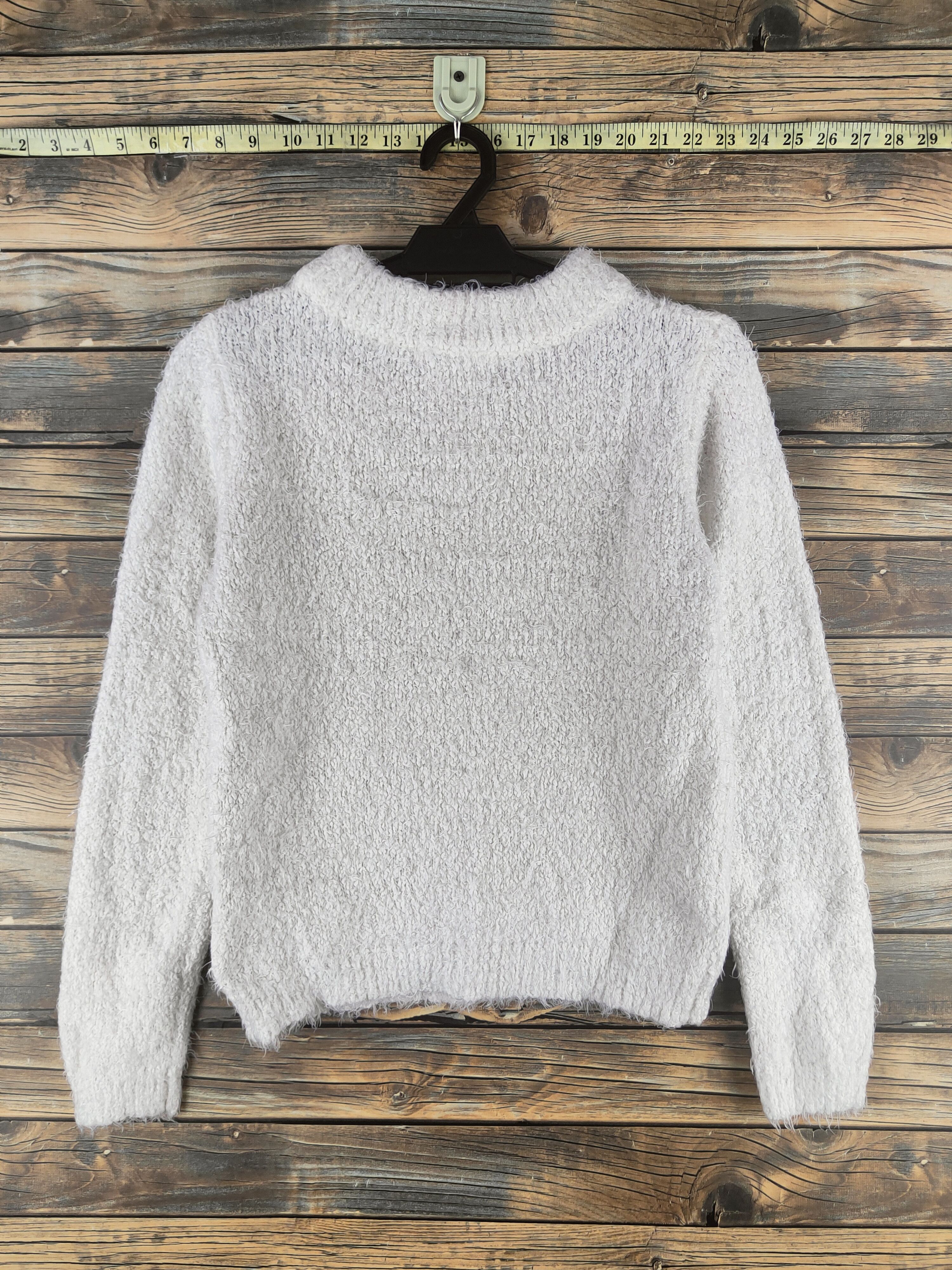 Japanese Brand DL Ann Basket White Fur Mohair Knitwear #46-511 Size S / US 4 / IT 40 - 7 Thumbnail
