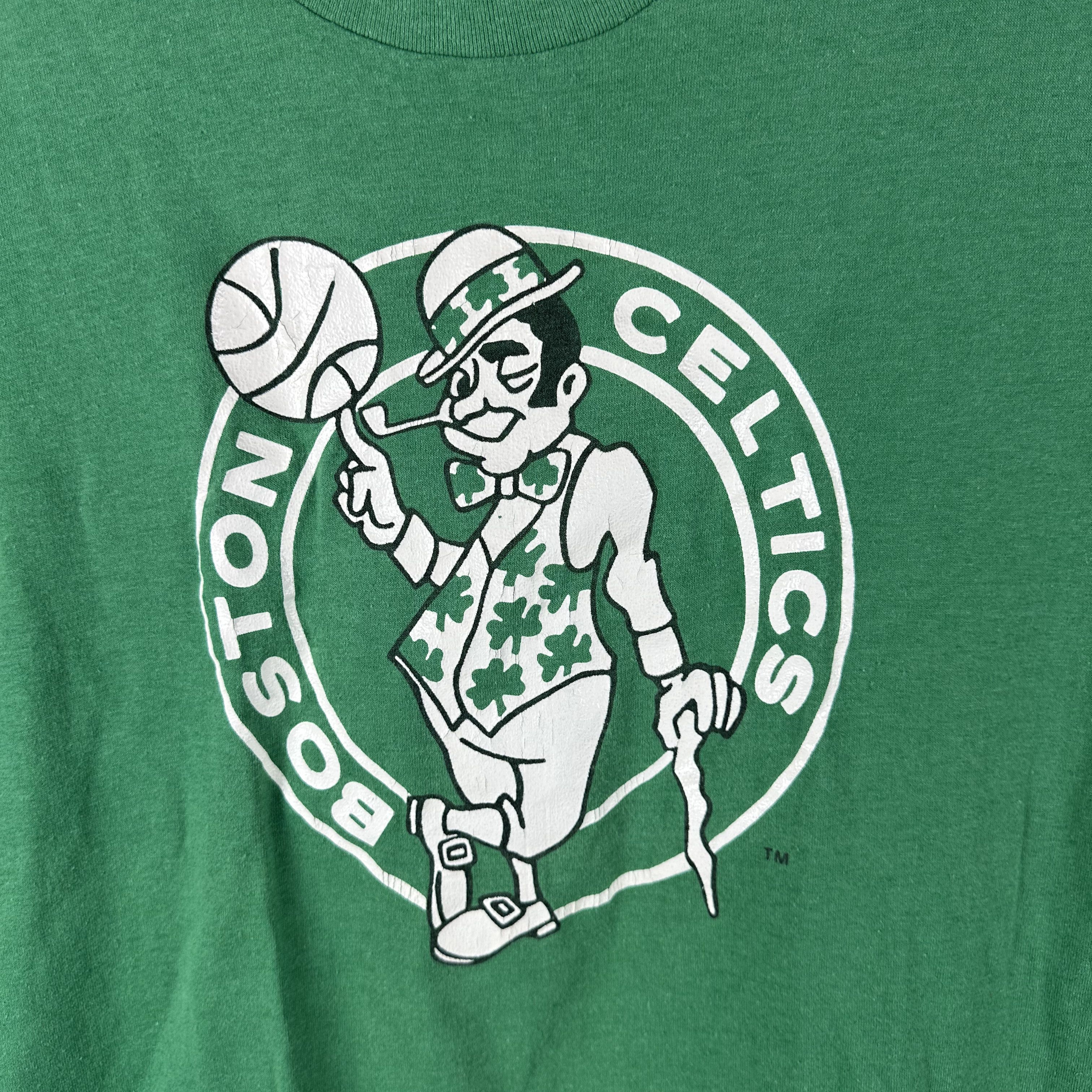 Vintage ​​​​Vintage 80s Boston Celtics Basketball NBA Logo T-shirt Size US L / EU 52-54 / 3 - 2 Thumbnail