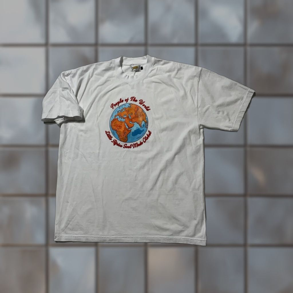 Vintage Little Africa People Of The World Soul Made Global Puff Print T-Shirt XL Men White Crew Neck XL Shirts Mens Size US XL / EU 56 / 4 - 1 Thumbnail
