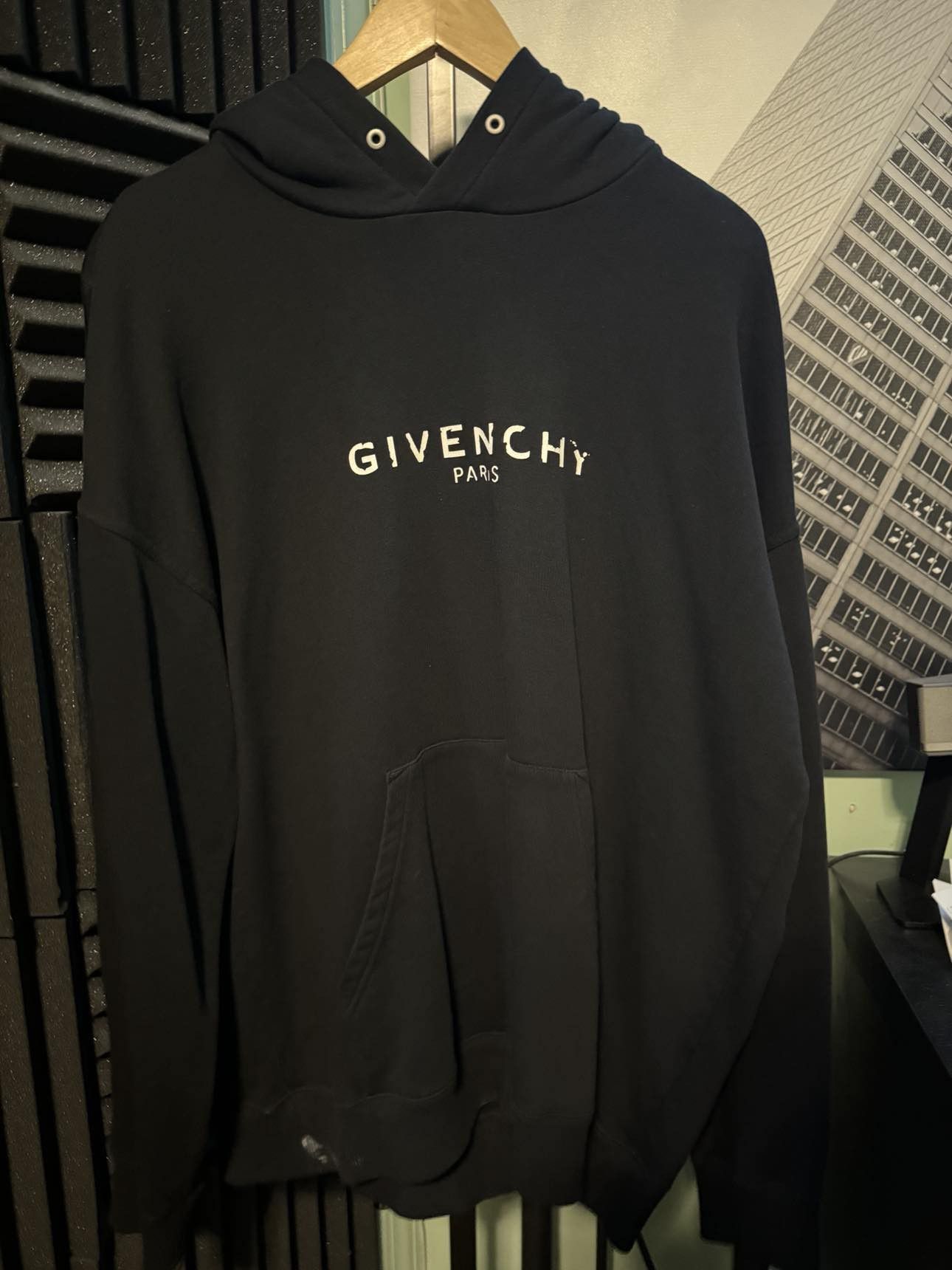 image of Givenchy Paris Black Hoodie Size XL 100% Authentic, Men's