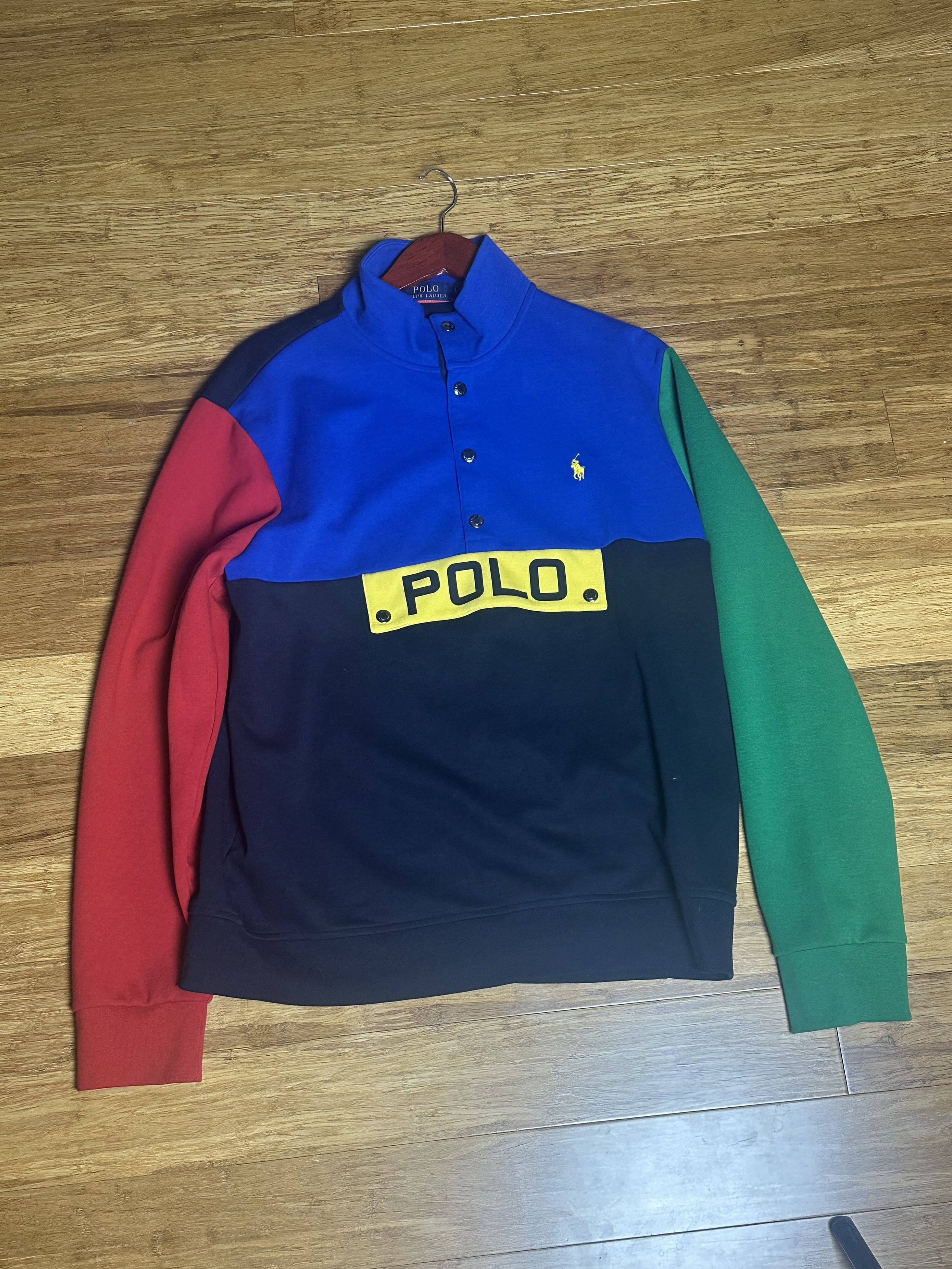 Polo Ralph Lauren Polo Ralph Lauren Sweatshirt Pullover Colorblock Shirt Retro Size US L / EU 52-54 / 3 - 1 Thumbnail