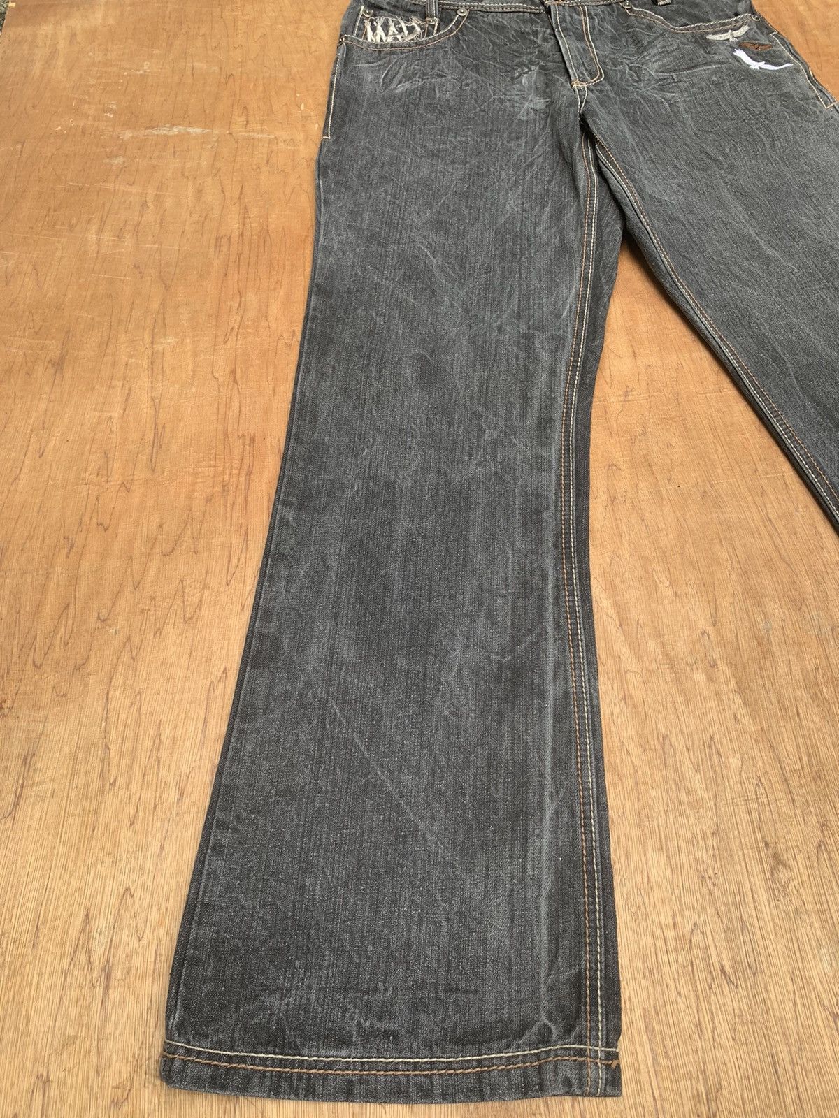 Art Comes First Mad Fashion Embroidered and Paint Print Denim Pants Size US 32 / EU 48 - 10 Thumbnail