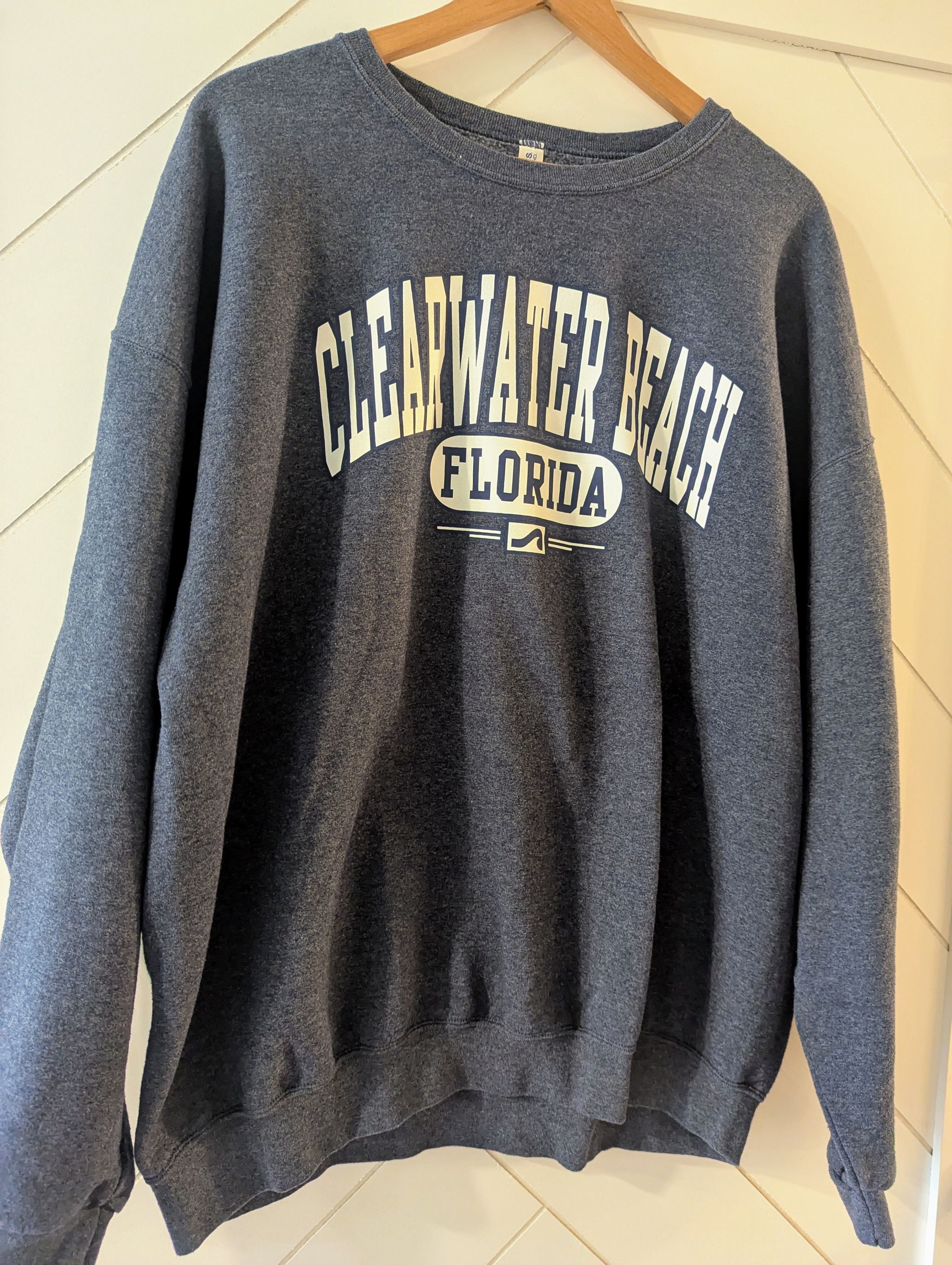 Jerzees Vintage 2001 Clearwater Beach Navy Crewneck Sweatshirt 2XL Size US XXL / EU 58 / 5 - 1 Thumbnail