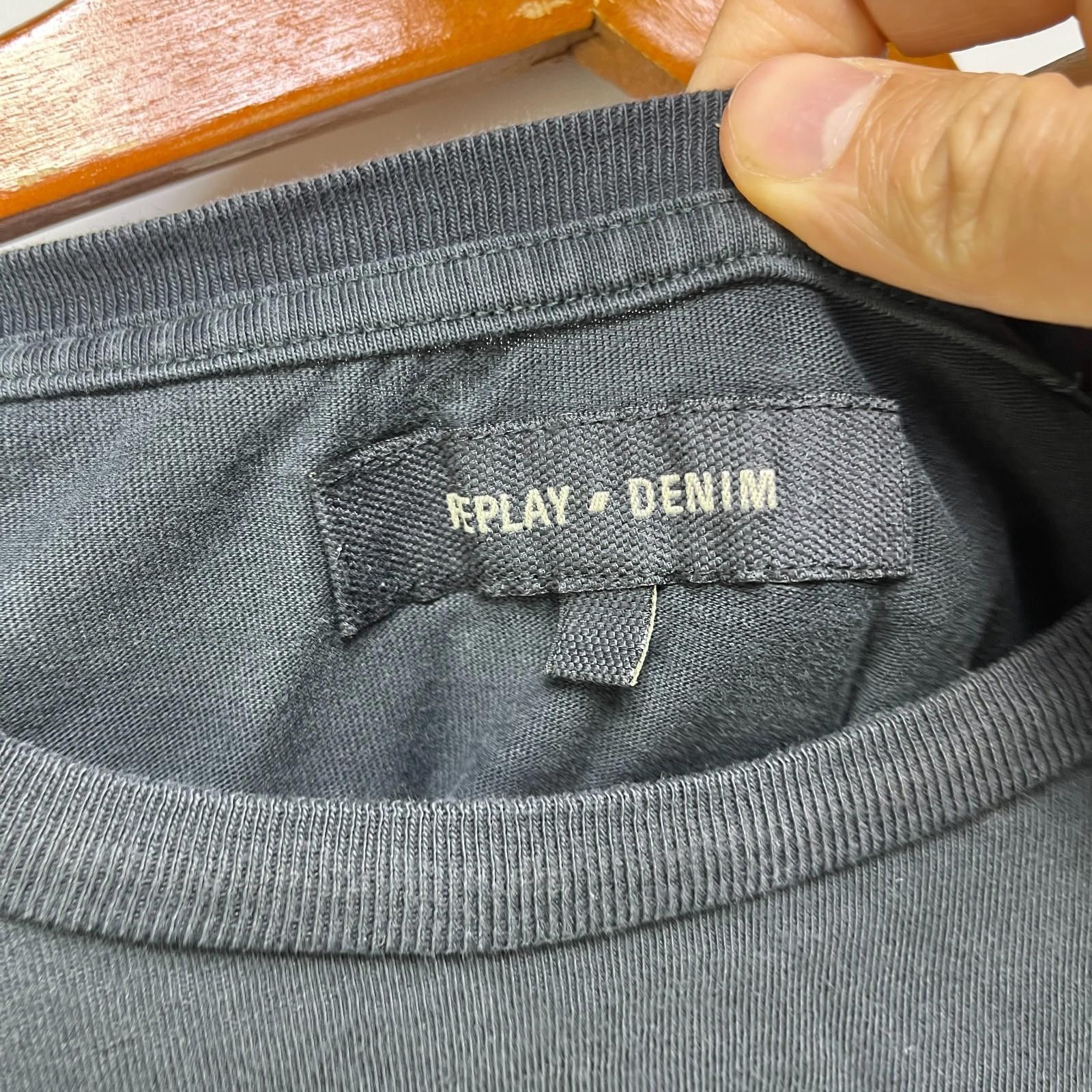 Replay Vintage Sun Faded Blank Black T Shirt XL Replay Denim Size US XL / EU 56 / 4 - 4 Thumbnail