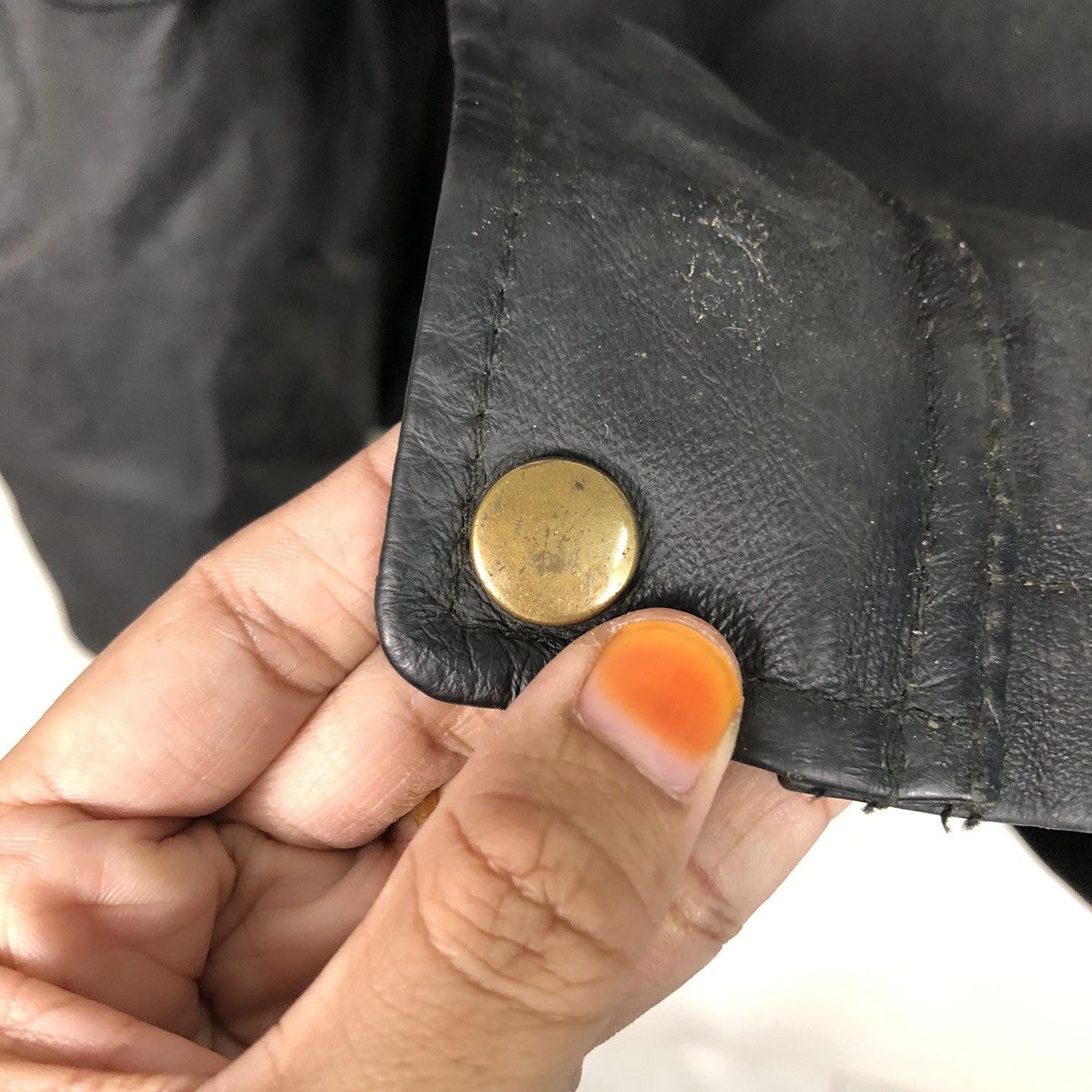 Japanese Brand 📌Rich Black Vintage Leather Jacket Vivreclub Issey Miyake Size US L / EU 52-54 / 3 - 17 Thumbnail