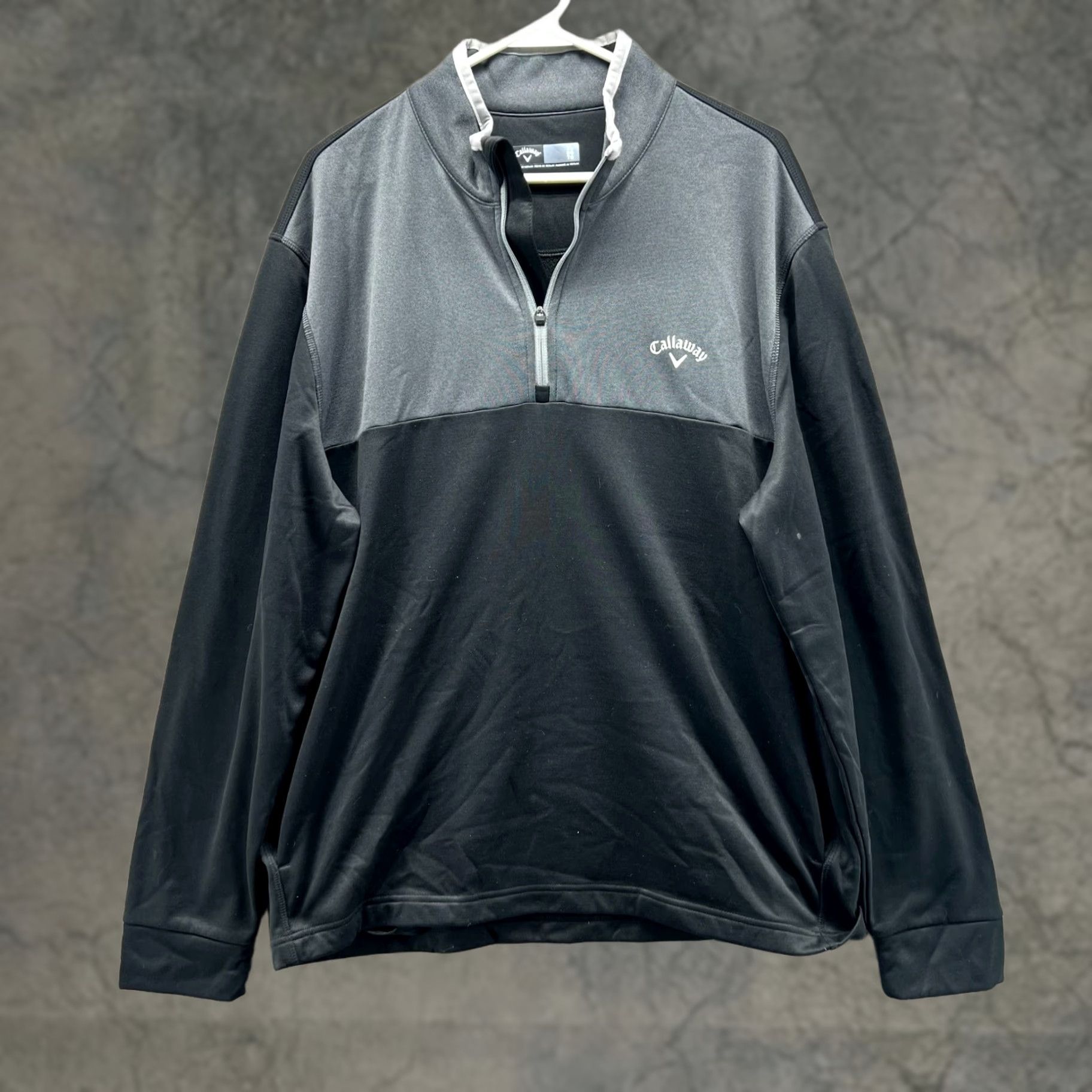 Callaway VINTAGE Callaway Sweater Mens XL Black Grey Quarter Zip Pullover Knit Jacket Golf PullOver Shirt? Size US XL / EU 56 / 4 - 1 Thumbnail