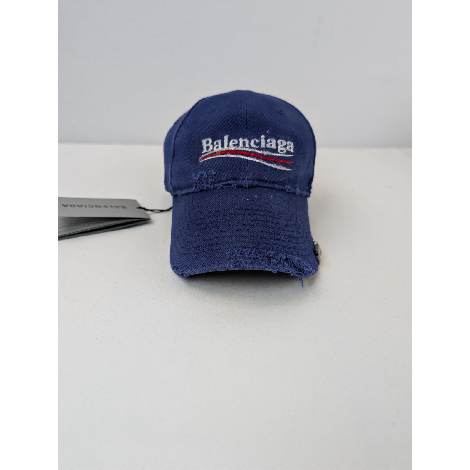Balenciaga o1rshd1 Size: L / Cotton Baseball Cap / Hat in Sapphire Size ONE SIZE - 2 Thumbnail