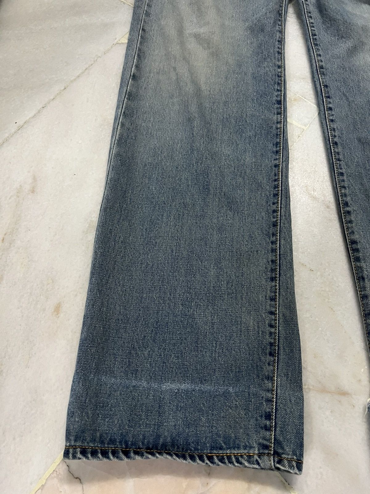 Edwin 💥Baggy💥Vintage Edwin 505 Distressed Selvedge Faded Jean Size US 32 / EU 48 - 4 Thumbnail