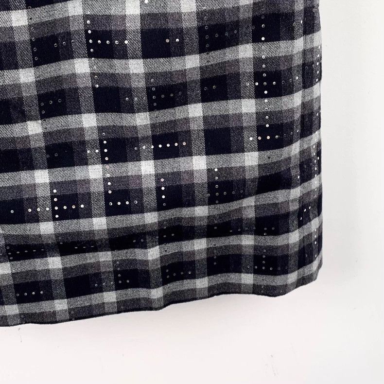 Chanel Chanel Black plaid diamond decoration design cotton casual Size 24" / US 00 / IT 34 - 4 Thumbnail