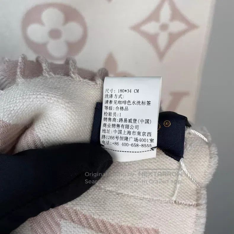 Louis Vuitton Louis Vuitton Dry Rose Pink Wool Scarf Size ONE SIZE - 8 Thumbnail