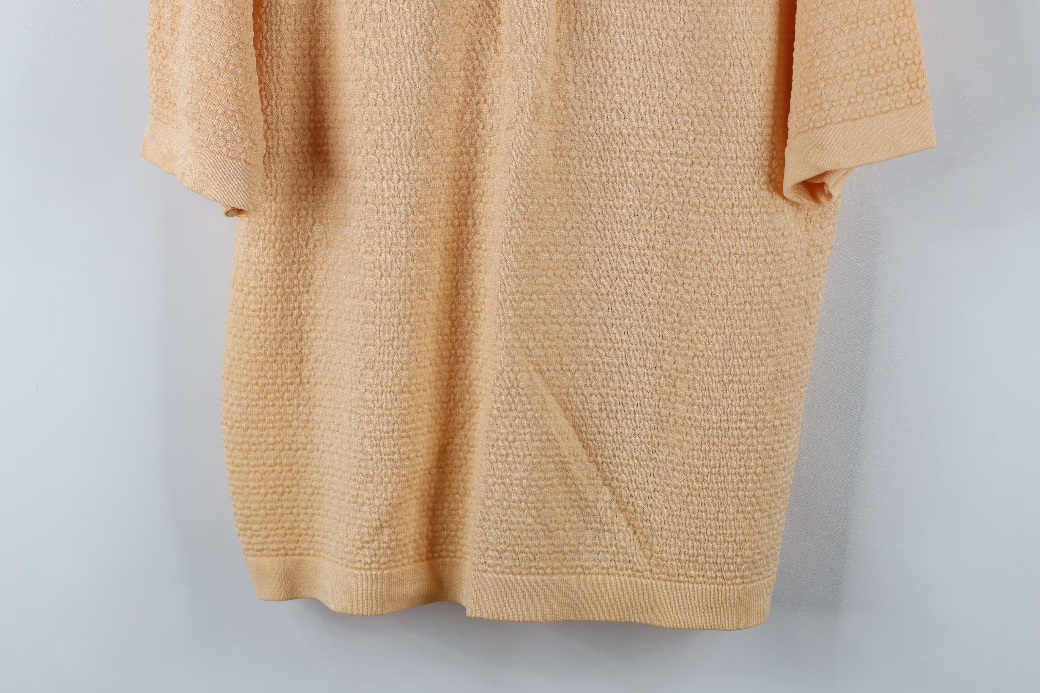 Vintage Vintage 60s 70s Streetwear Pullover Polo Shirt Peach USA Size US L / EU 52-54 / 3 - 3 Thumbnail