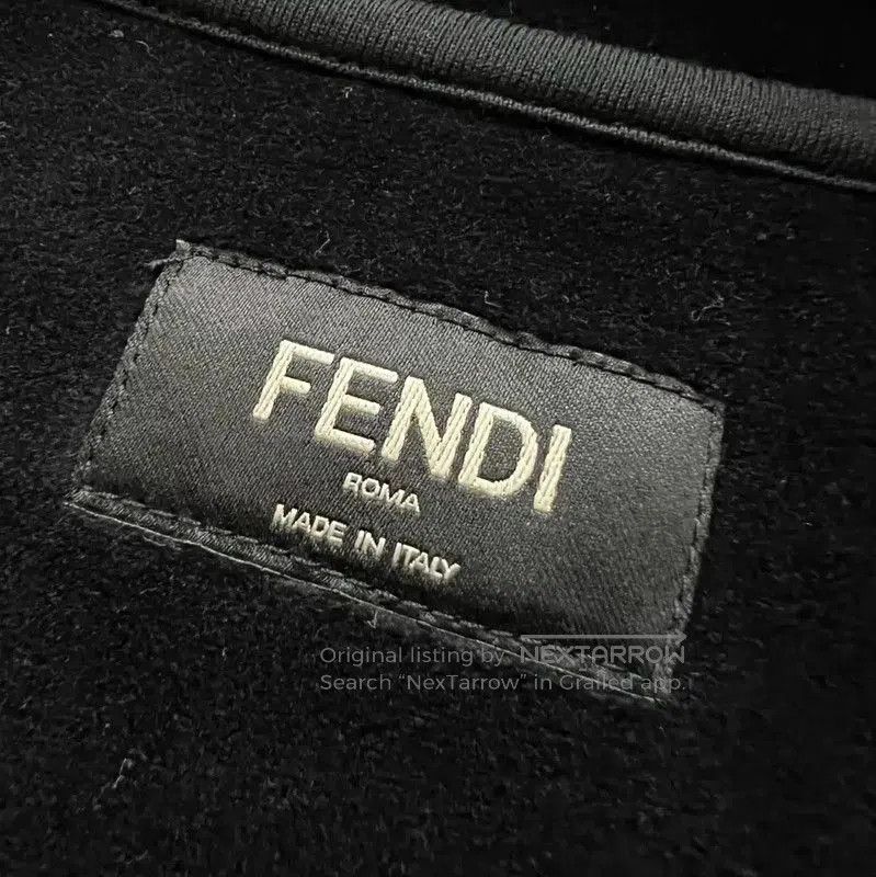 Fendi Fendi Black Logo Short Sleeve T-Shirt . Size US M / EU 48-50 / 2 - 2 Thumbnail