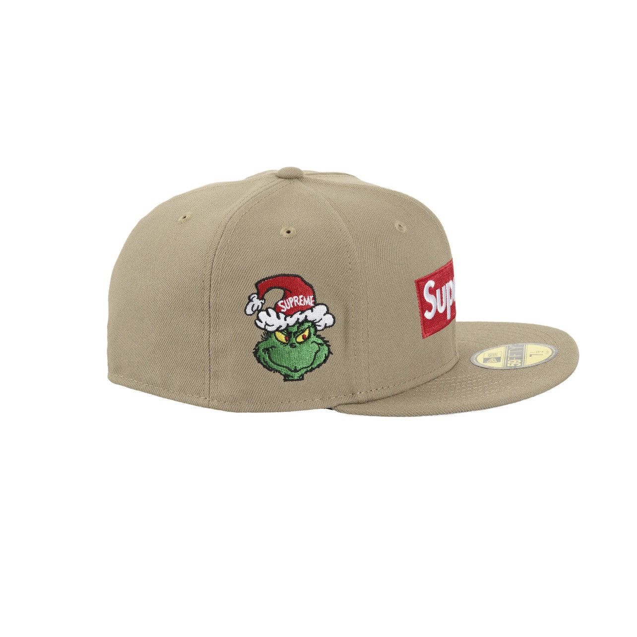 Supreme Supreme Grinch Box Logo New Era Fitted Hat Khaki