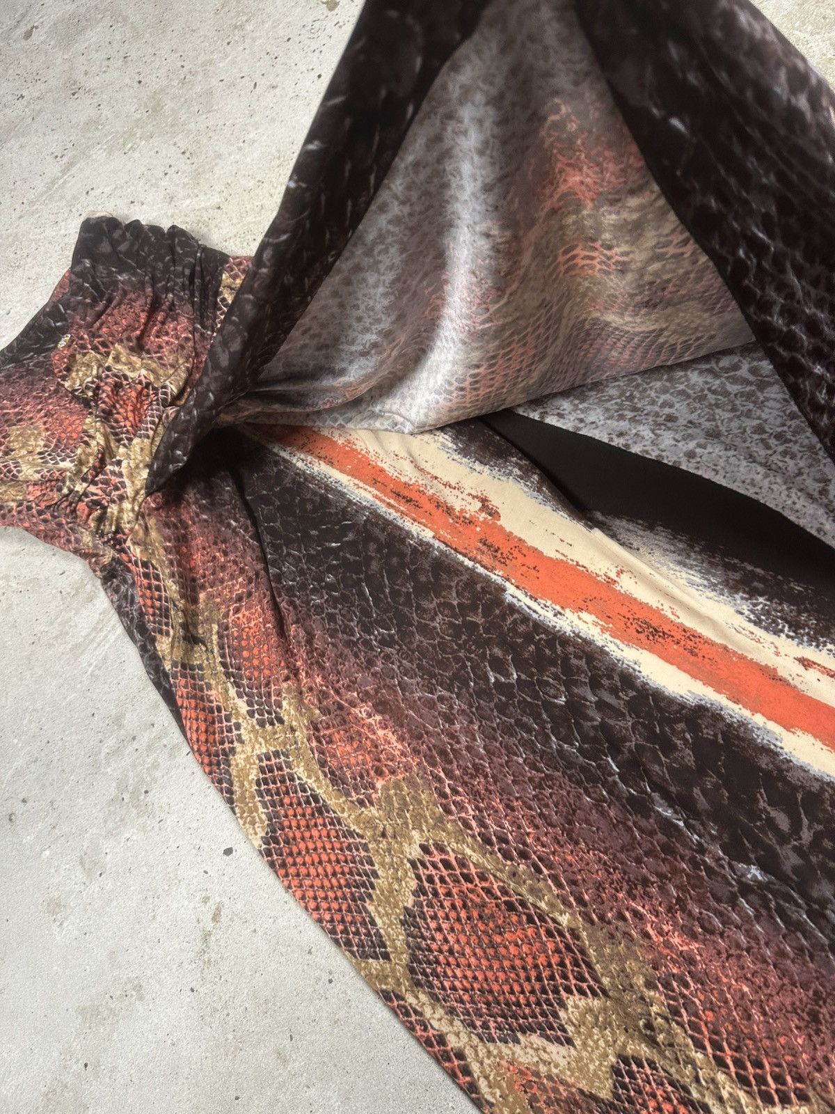Roberto Cavalli 2000s Roberto Cavalli I Love You Red Snake Print Maxi Dress Size M / US 6-8 / IT 42-44 - 10 Thumbnail