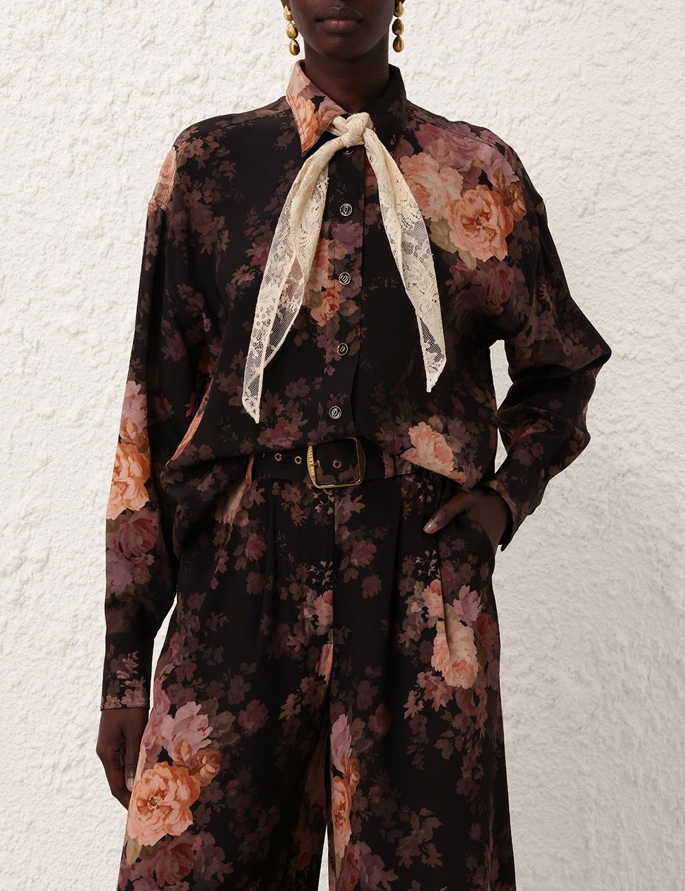 Zimmermann oc11z0925 Illustration Lace Scarf Shirt in Multicolor Size S / US 4 / IT 40 - 2 Thumbnail