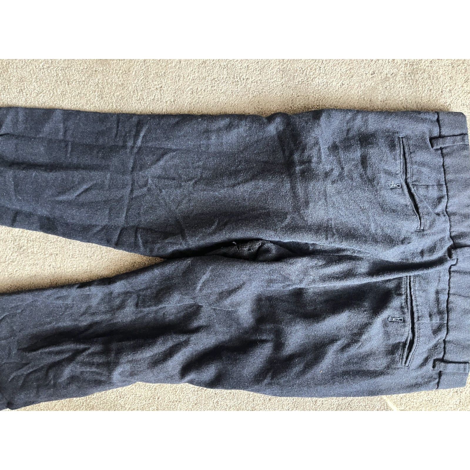 Banana Republic VINTAGE Banana Republic Aiden Pant Navy Blue Wool Blend Men's 32x32 Slim fit Size US 32 / EU 48 - 4 Thumbnail