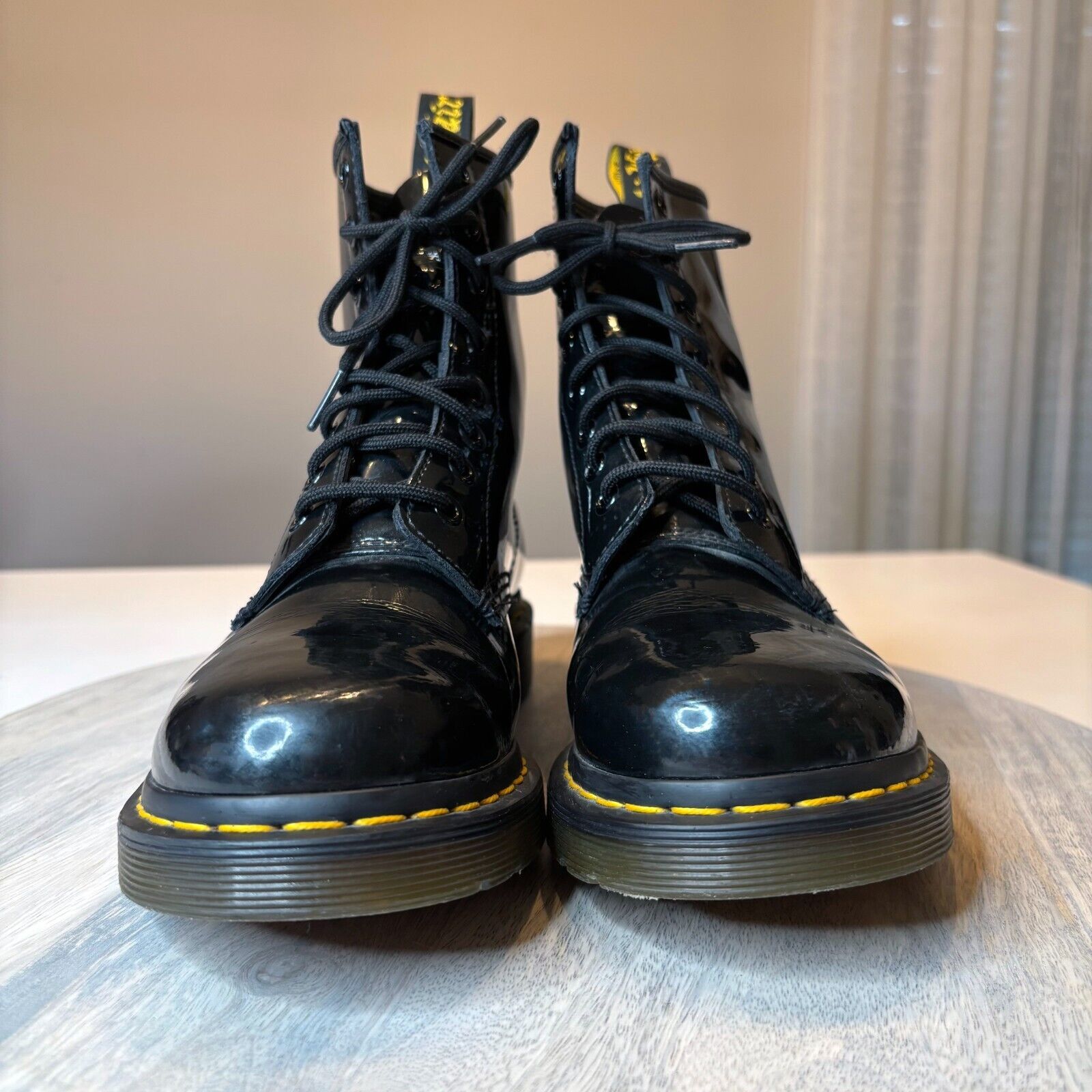 Dr. Martens Dr. Martens Patent Leather Combat Boots Style 1460 W Size 8 Size US 8 / IT 38 - 4 Thumbnail