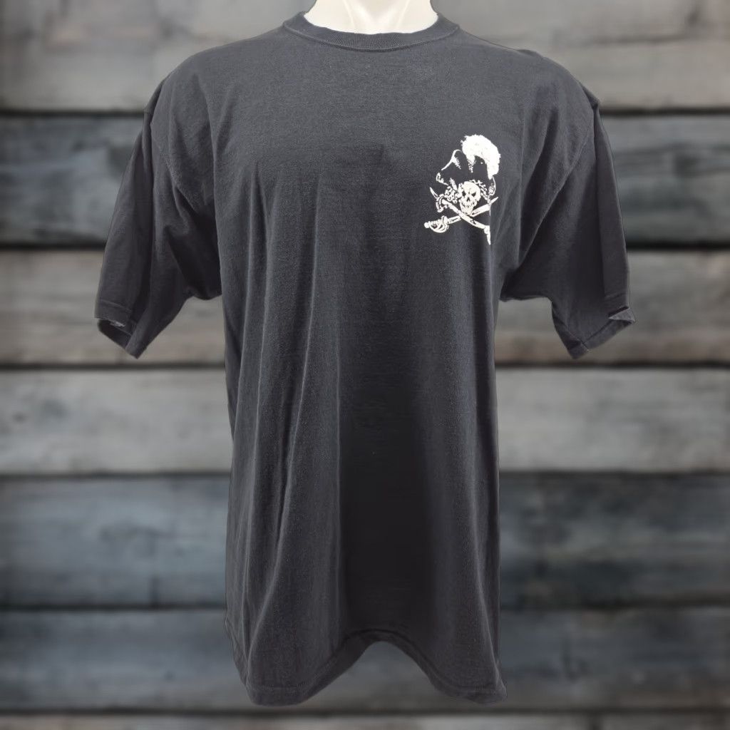 Fruit Of The Loom VINTAGE Fruit of the Loom T Shirt Skeleton Pirate Art Skull 90s Y2K XL Black Mens Short Sleeve Crew Neck Cotton Graphic Print Size US XL / EU 56 / 4 - 1 Thumbnail
