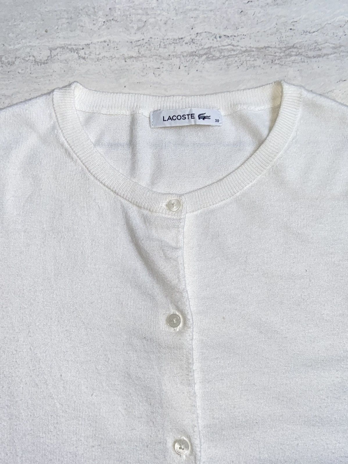 Lacoste LACOSTE White Cardigan Size US XS / EU 42 / 0 - 10 Thumbnail