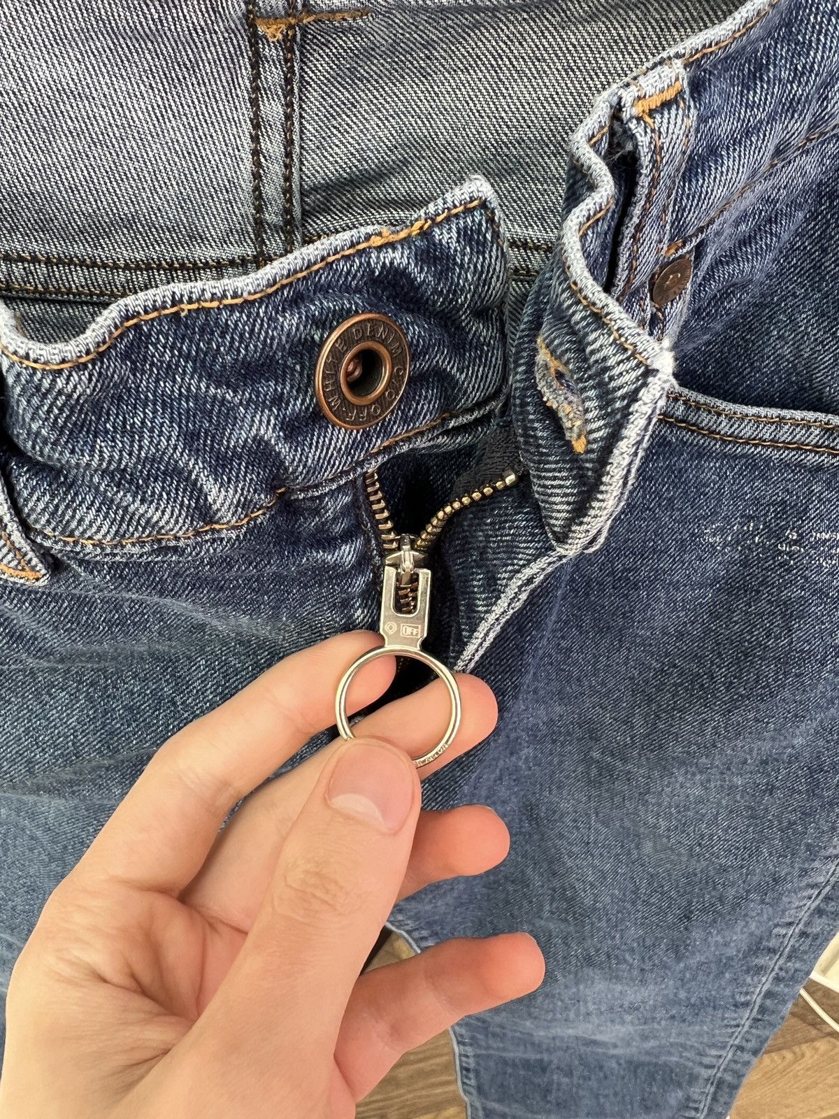 Off-White Vintage Off-White Denim Label Blue Women’s Jeans Size 30" / US 8 / IT 44 - 11 Thumbnail